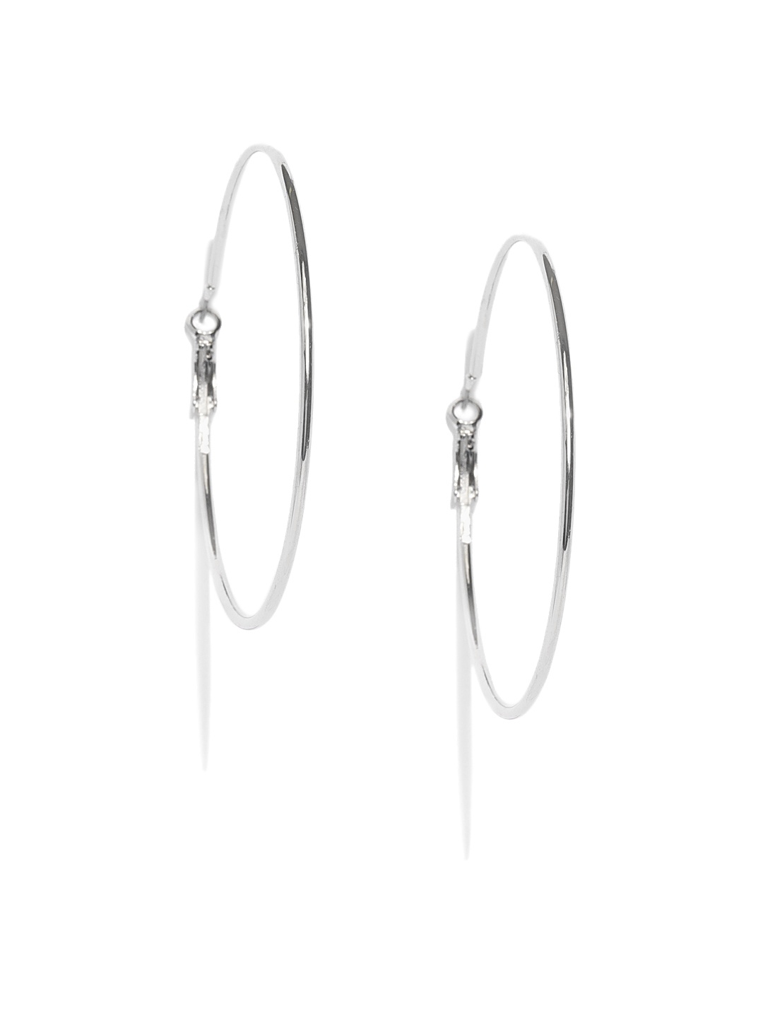 

Accessorize London Women Mid Size Simple Hoop Earrings, Silver