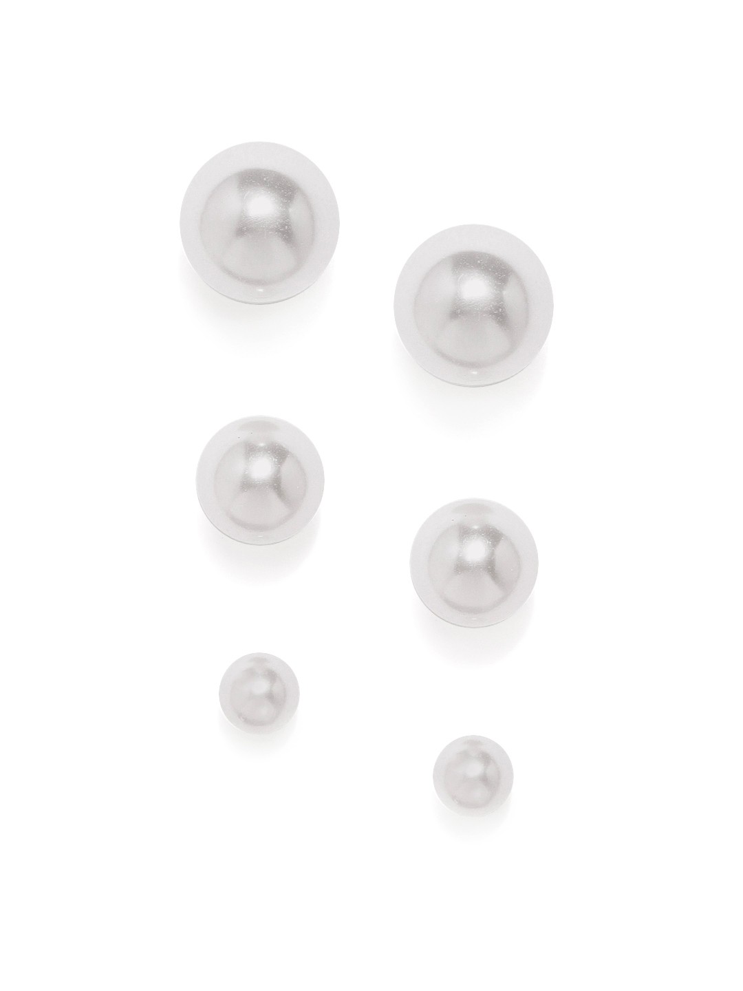 

Accessorize London Women 3-Pack Stud Earring, White