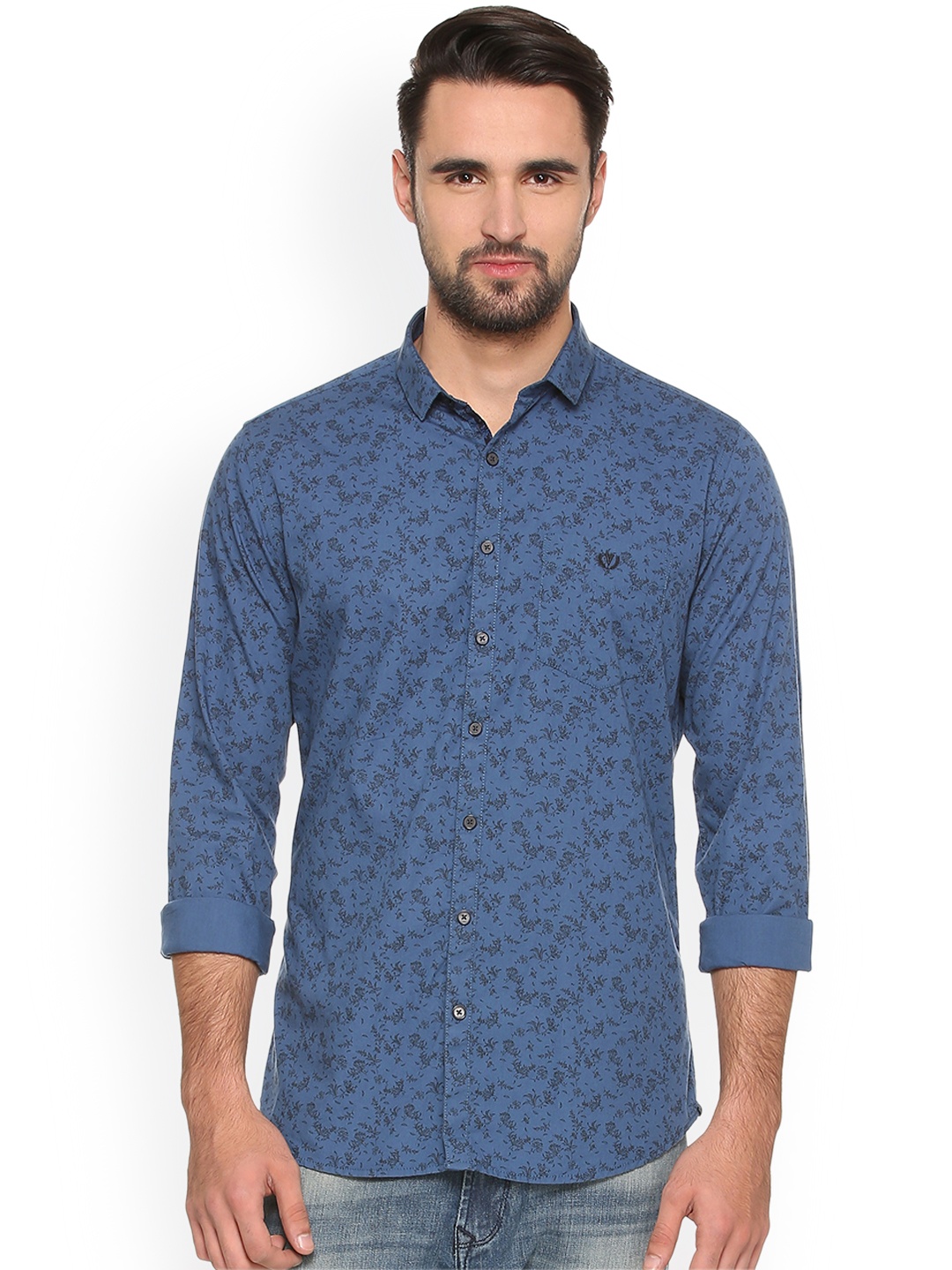 

Van Heusen Sport Men Blue Slim Fit Printed Casual Shirt