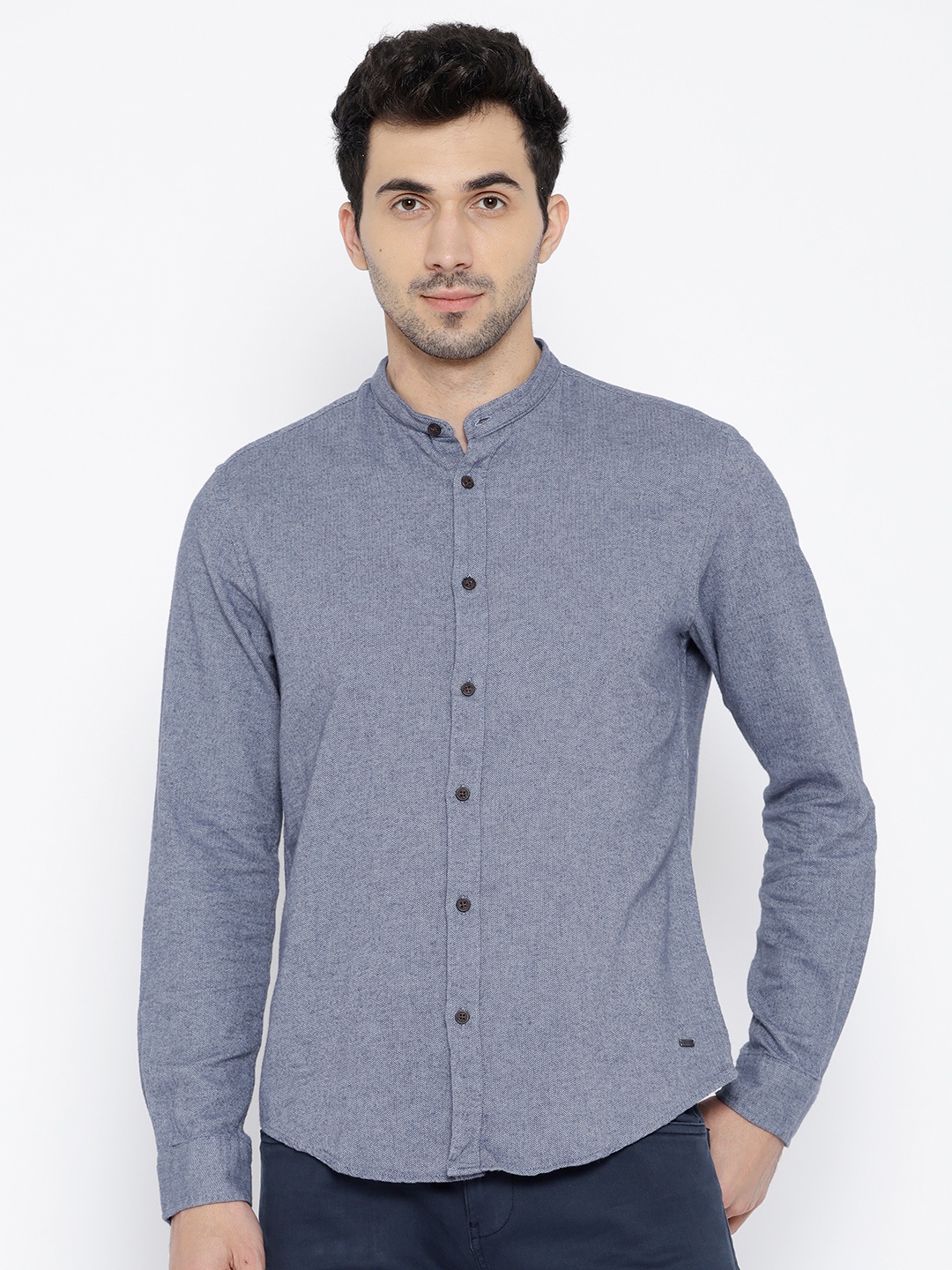 

ESPRIT Men Blue Regular Fit Solid Casual Shirt