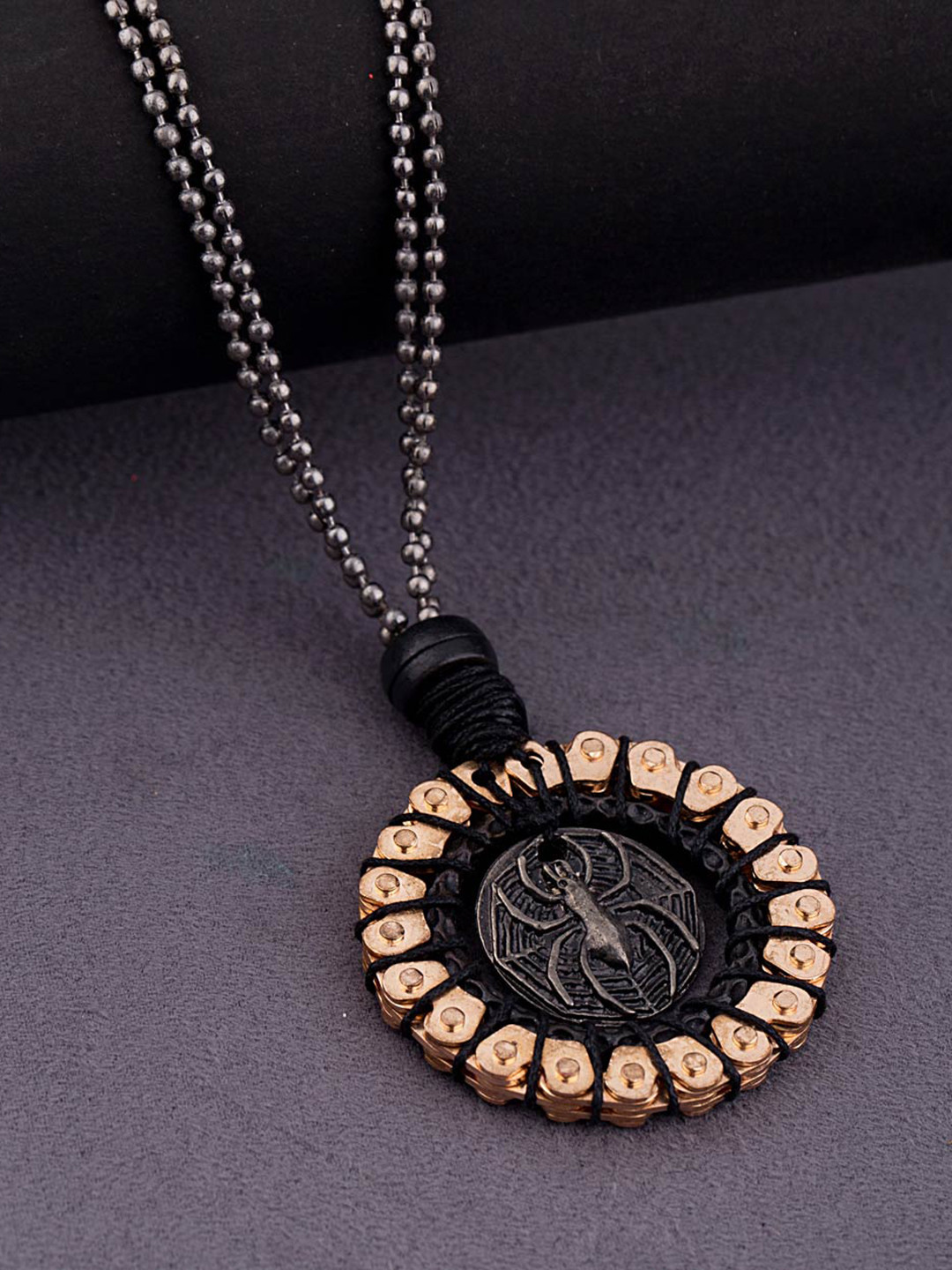 

Dare by Voylla Black Metal Oxidised Necklace