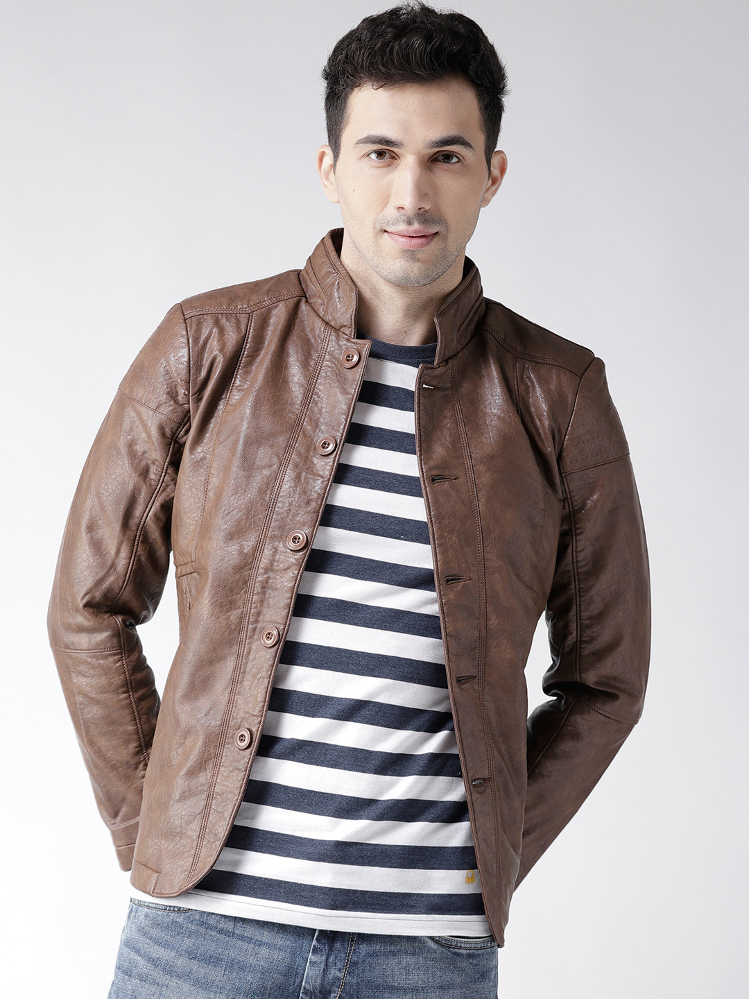 

Fort Collins Men Brown Solid Tailored Jacket