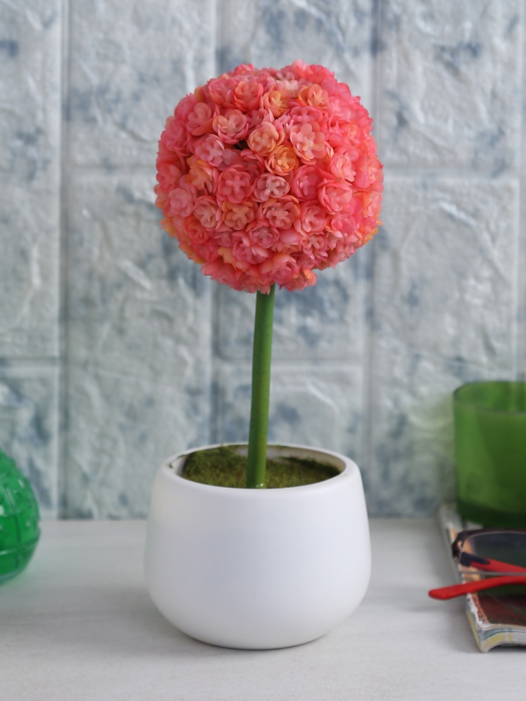 

Fourwalls Pink Artificial Polyurethane Real Touch Flowers