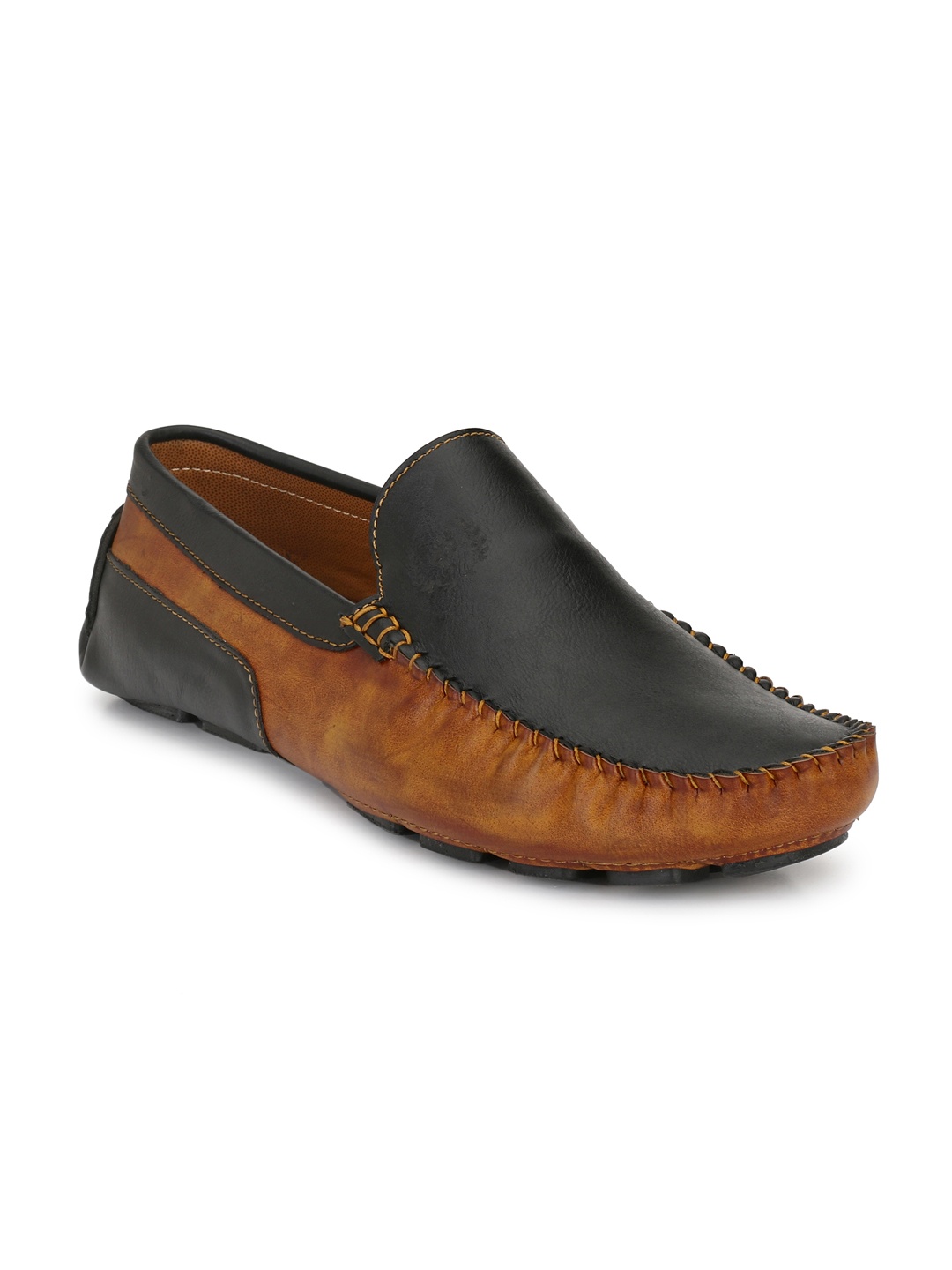 

Prolific Men Black & Brown Driving Shoes