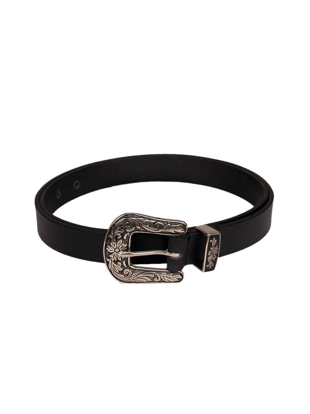 

Aditi Wasan Women Black Solid Leather Belt