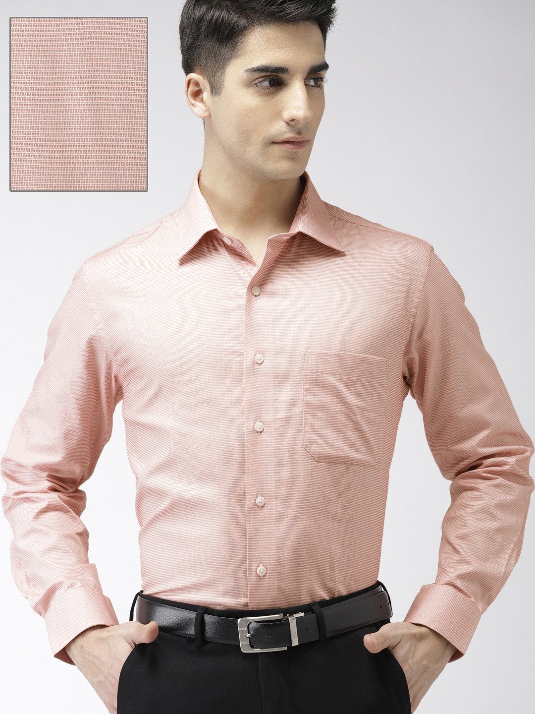 

Arrow Men Red Regular Fit Self Design Casual Shirt