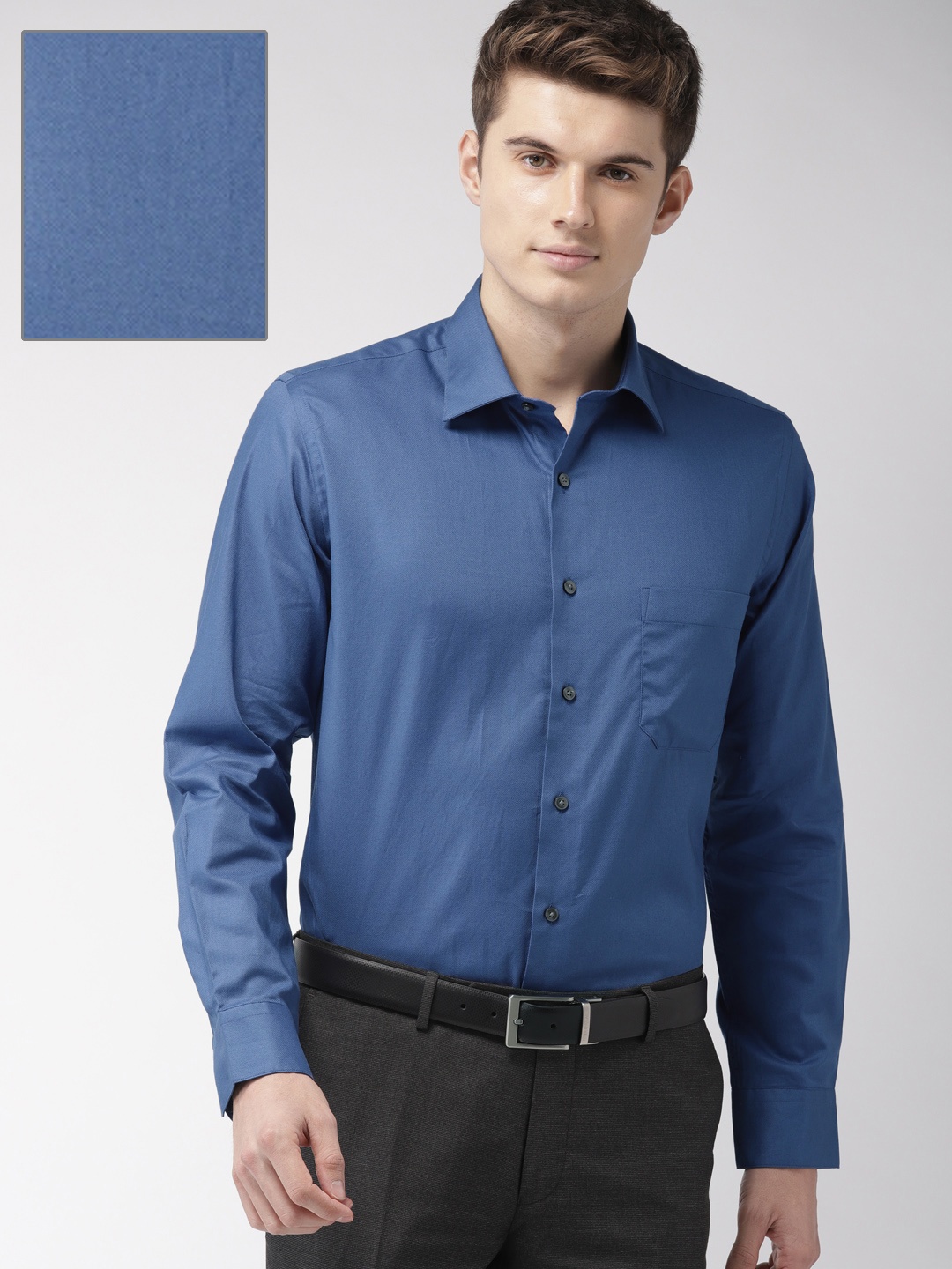 

Arrow Men Blue Slim Fit Solid Formal Shirt