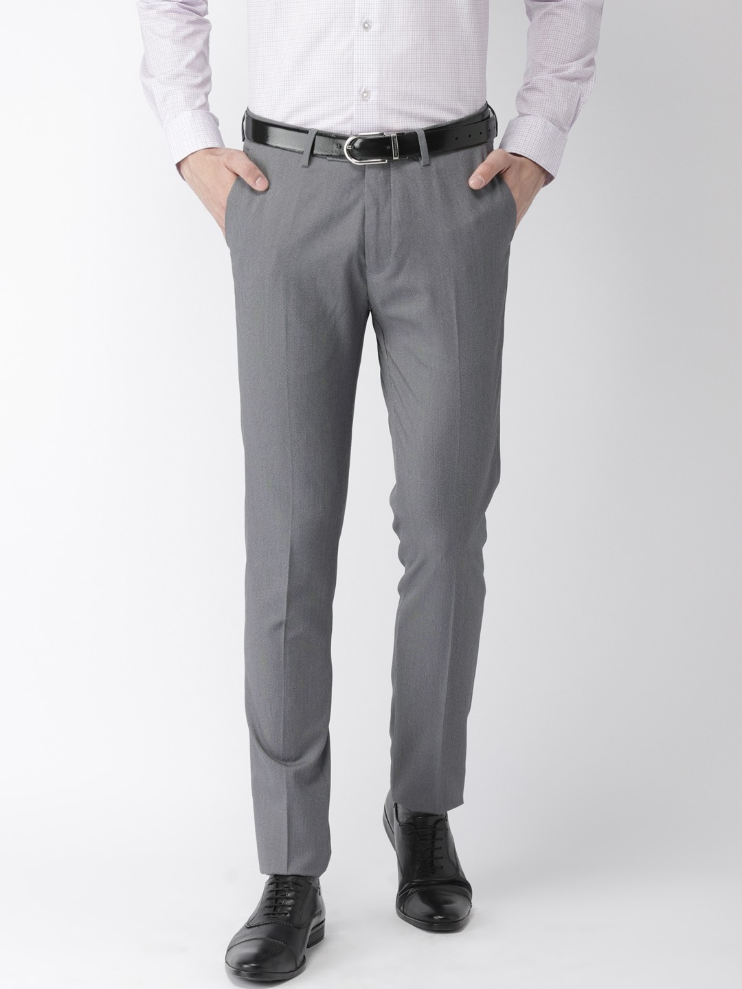 

Arrow Men Blue Super Slim Fit Solid Formal Trousers