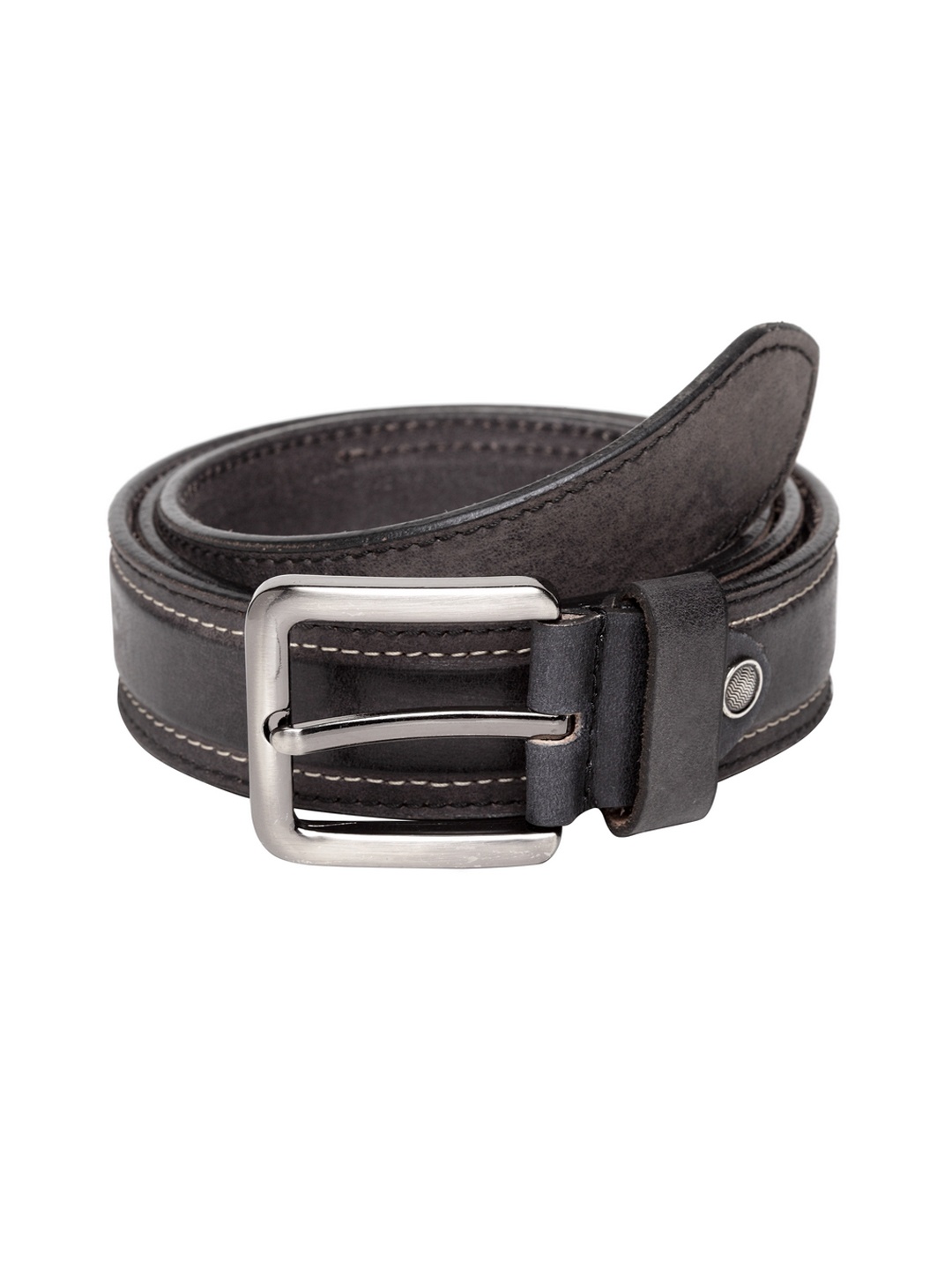 

Teakwood Leathers Men Black Solid Leather Belt