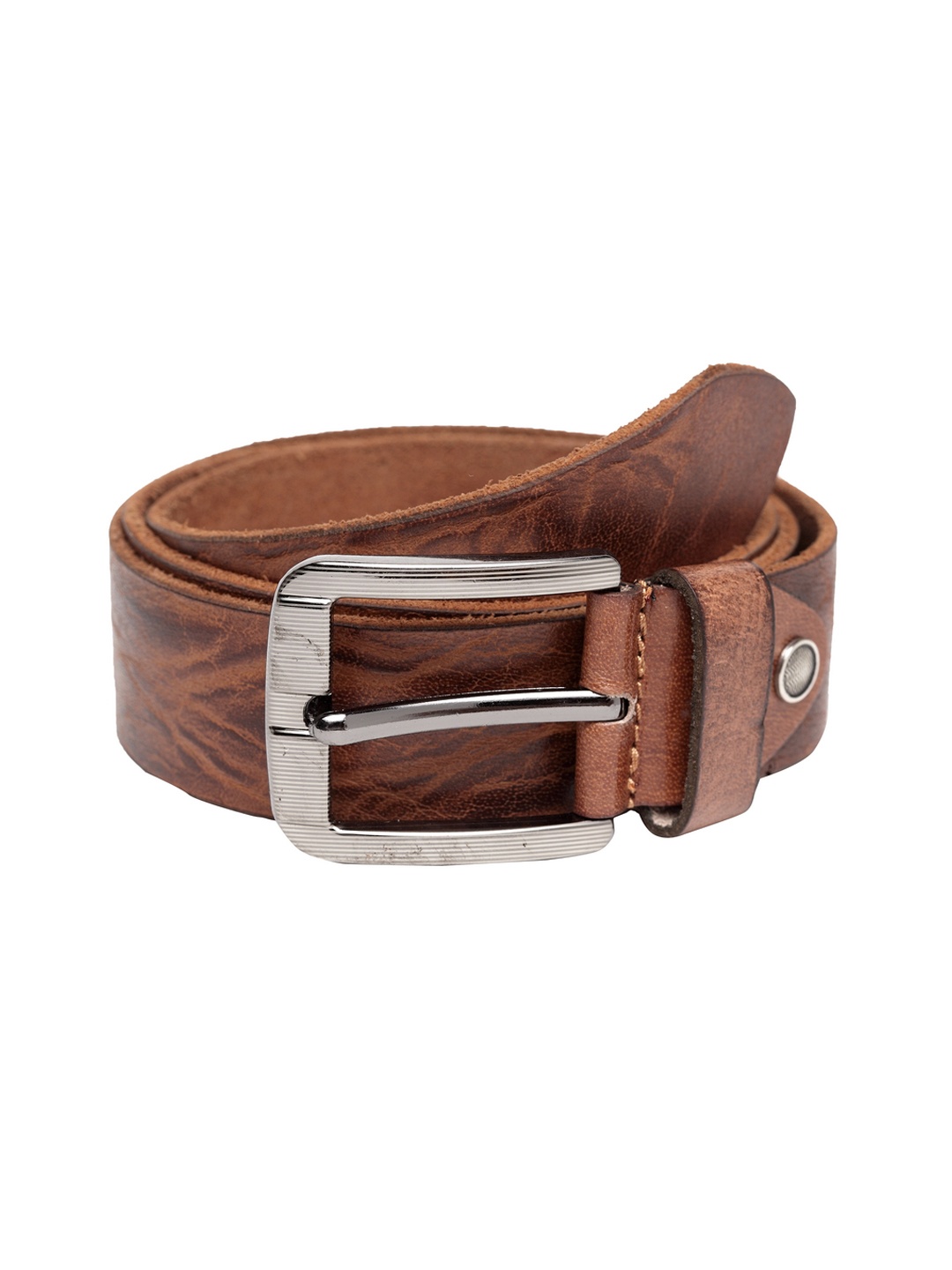 

Teakwood Leathers Men Brown Textured Belt