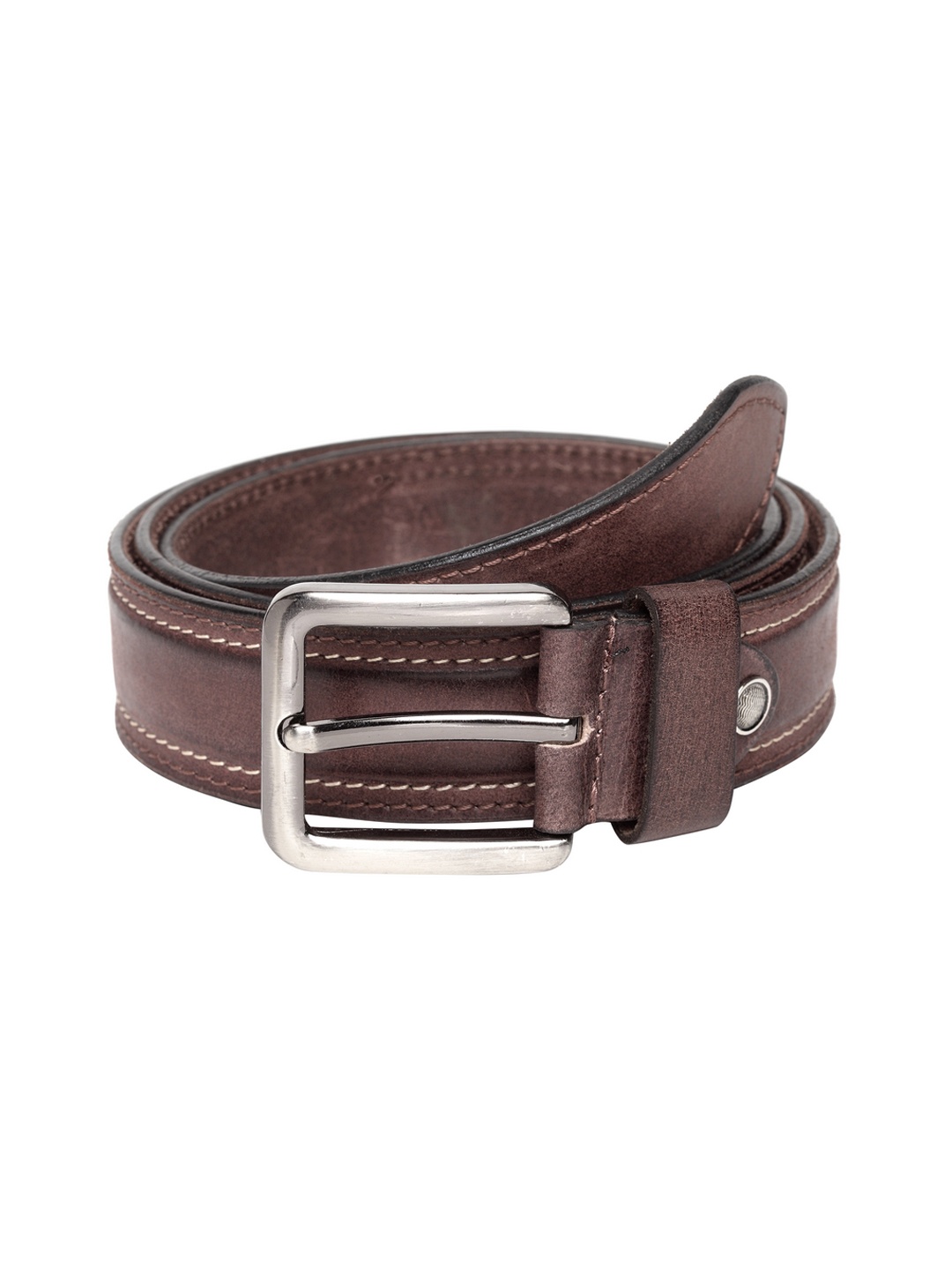 

Teakwood Leathers Men Brown Solid Leather Belt