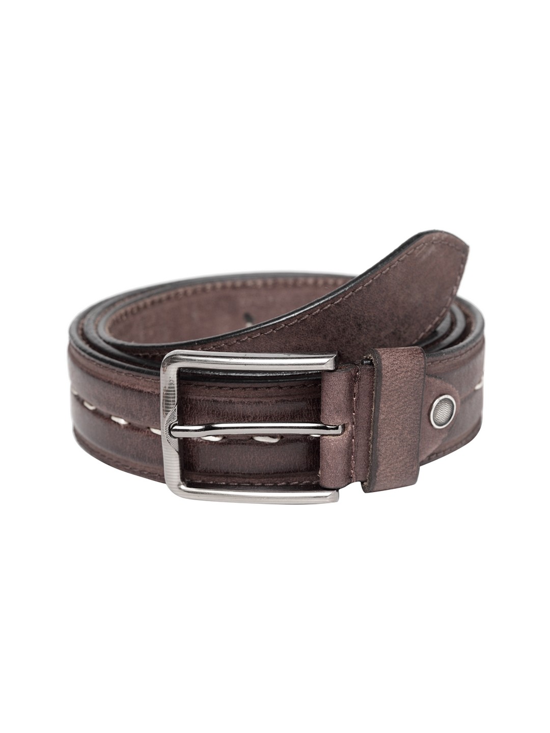 

Teakwood Leathers Men Brown Solid Leather Belt