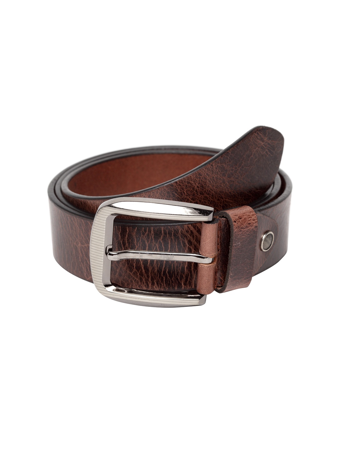 

Teakwood Leathers Men Brown Textured Belt