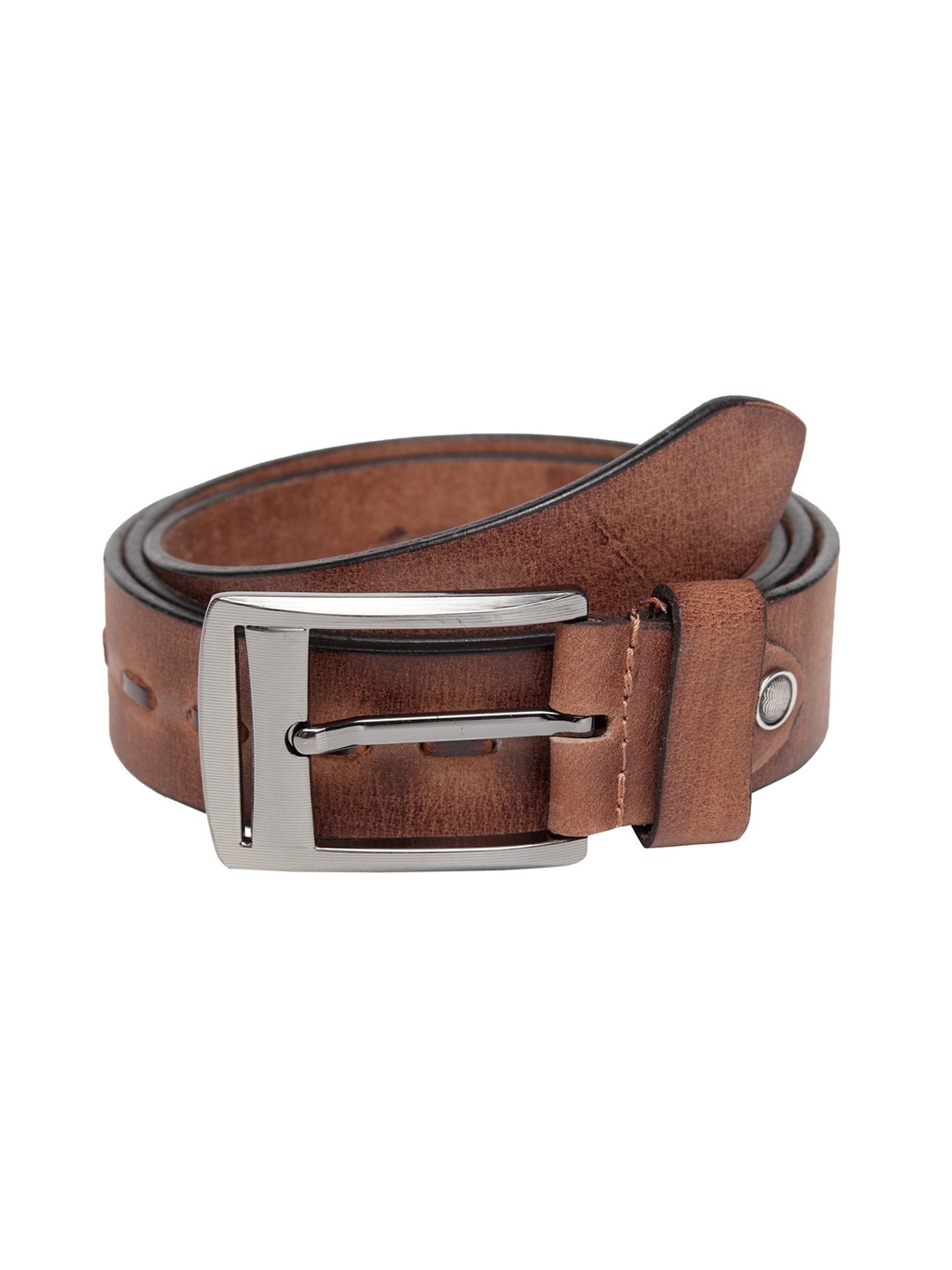 

Teakwood Leathers Men Brown Solid Leather Belt