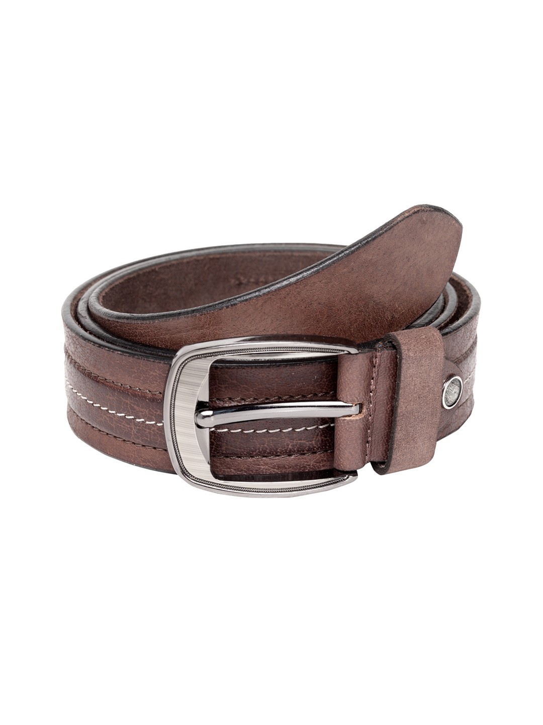 

Teakwood Leathers Men Brown Leather Solid Belt