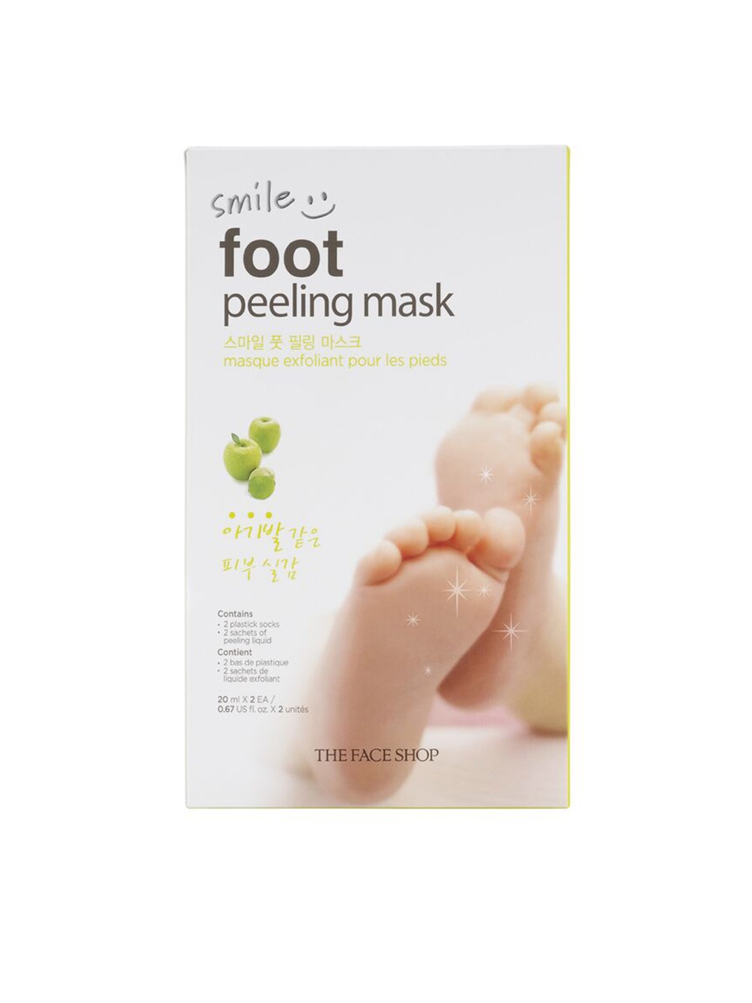 The Face Shop Smile Foot Peeling Mask, Nude