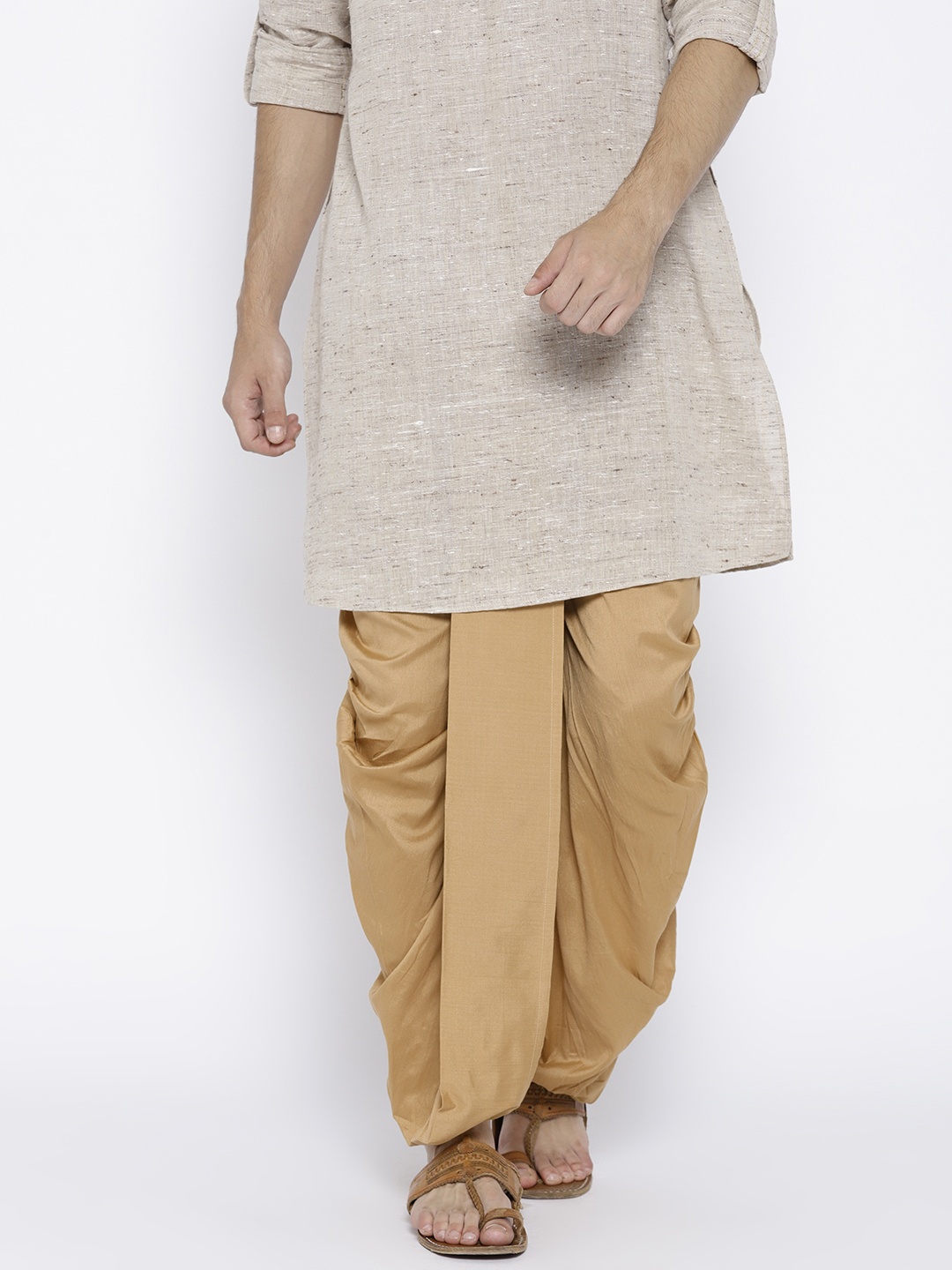 

Chitwan Mohan Beige Solid Dhoti Pants
