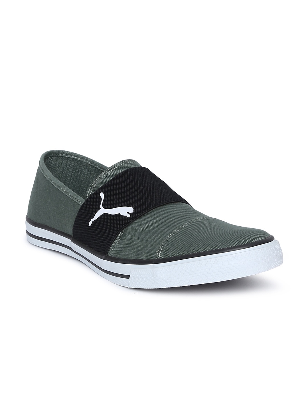 

Puma Men Olive Green Alpha Slip on CV II Slip-On Sneakers
