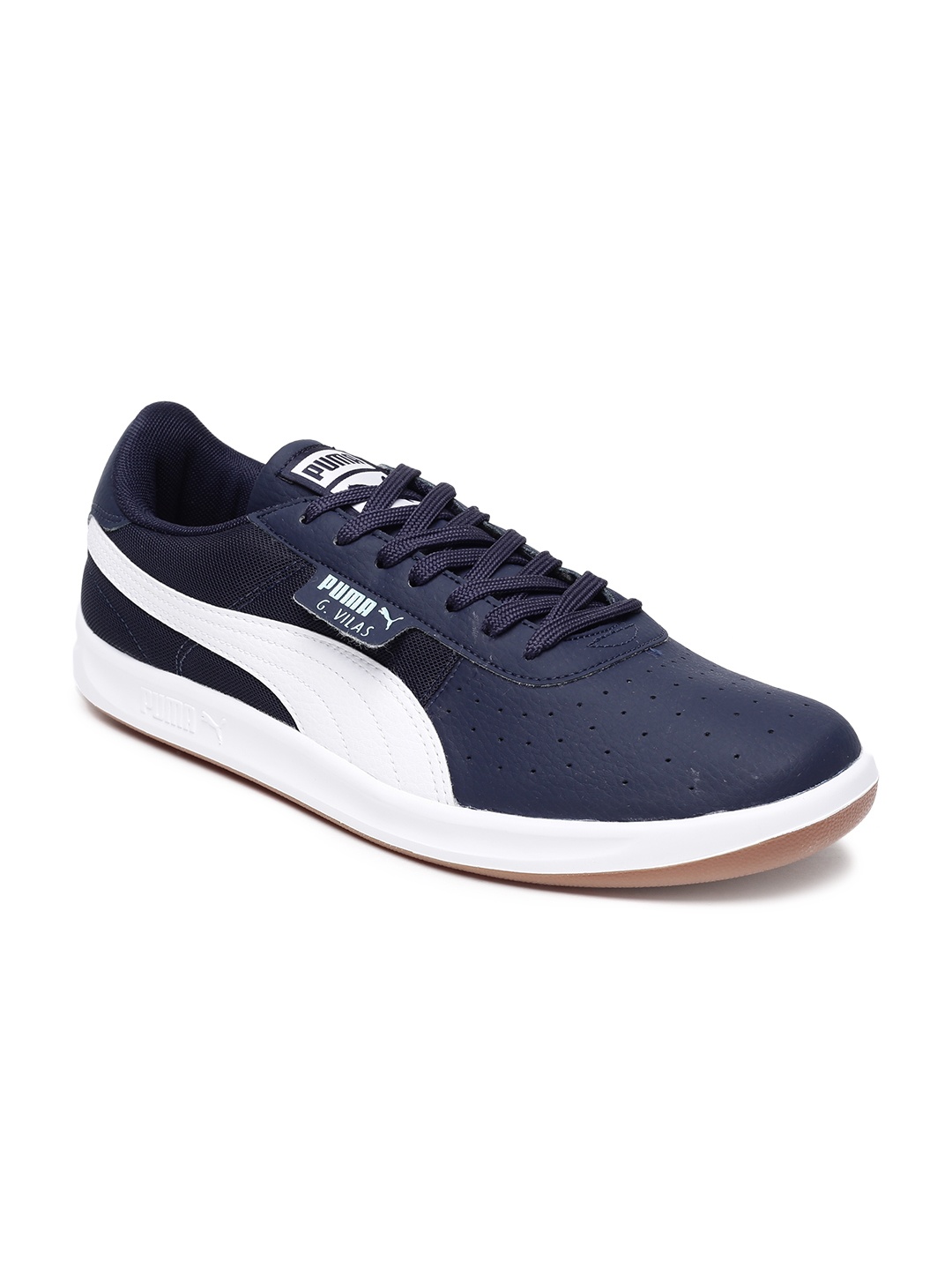 

Puma Men Navy Blue & White G Vilas Sneakers