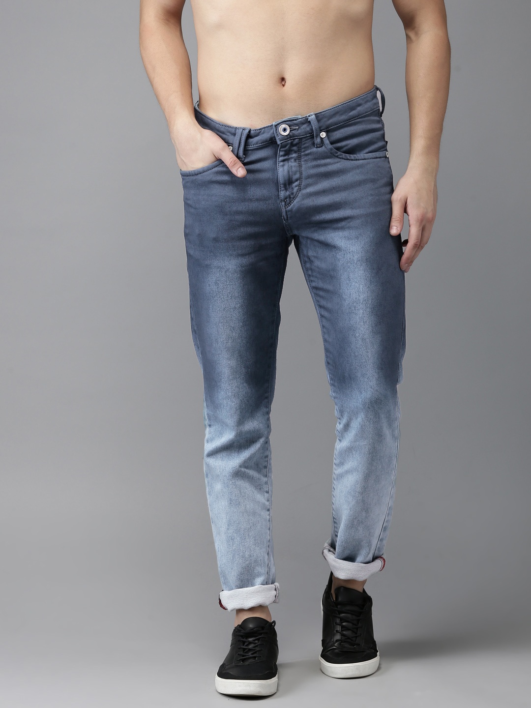 

Flying Machine Men Blue JACKSON Skinny Fit Mid-Rise Clean Look Stretchable Jeans