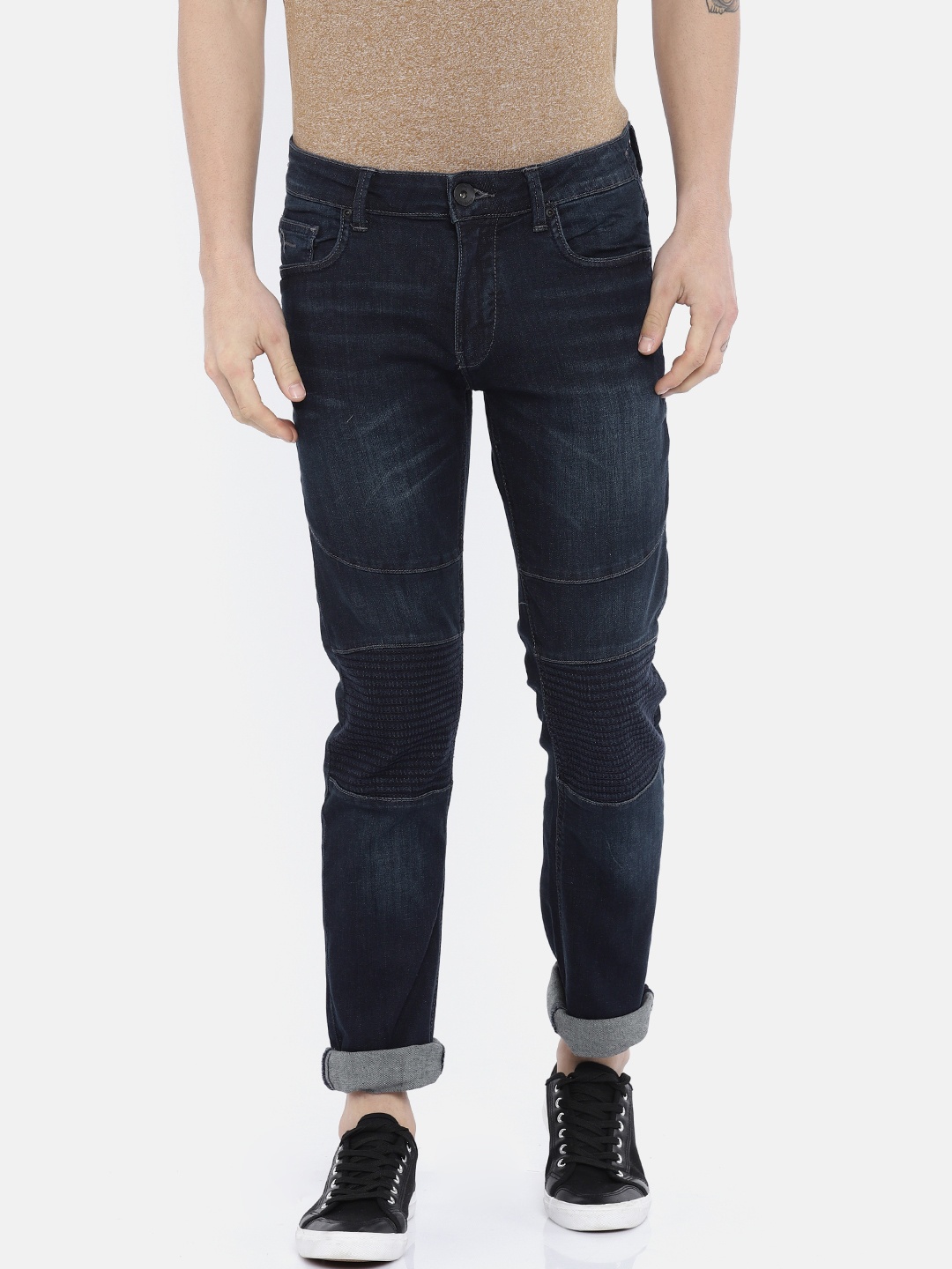 

Flying Machine Men Blue Michael Slim Tapered Fit Mid-Rise Clean Look Stretchable Jeans