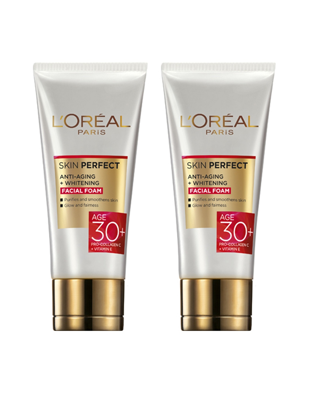 

LOreal Unisex Anti-Aging Plus Whitening Facial Foam 50 g each, White