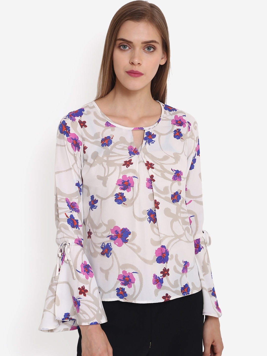 

PURYS Women Multicoloured Floral Print Top, Multi