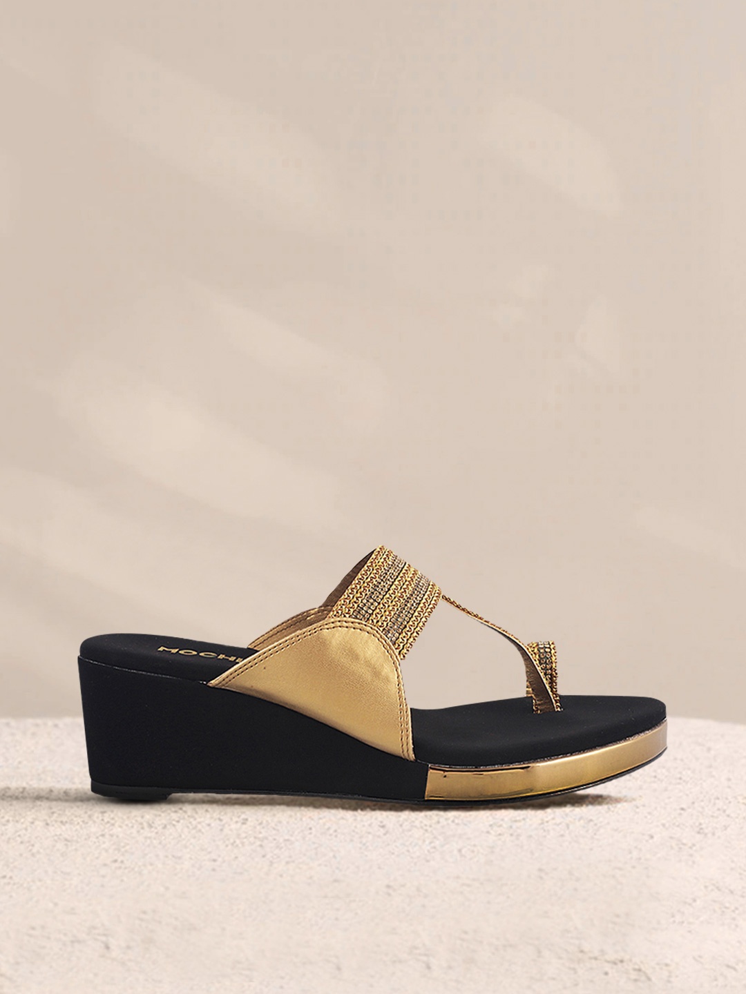 

Mochi Women Gold-Toned Embellished Heels