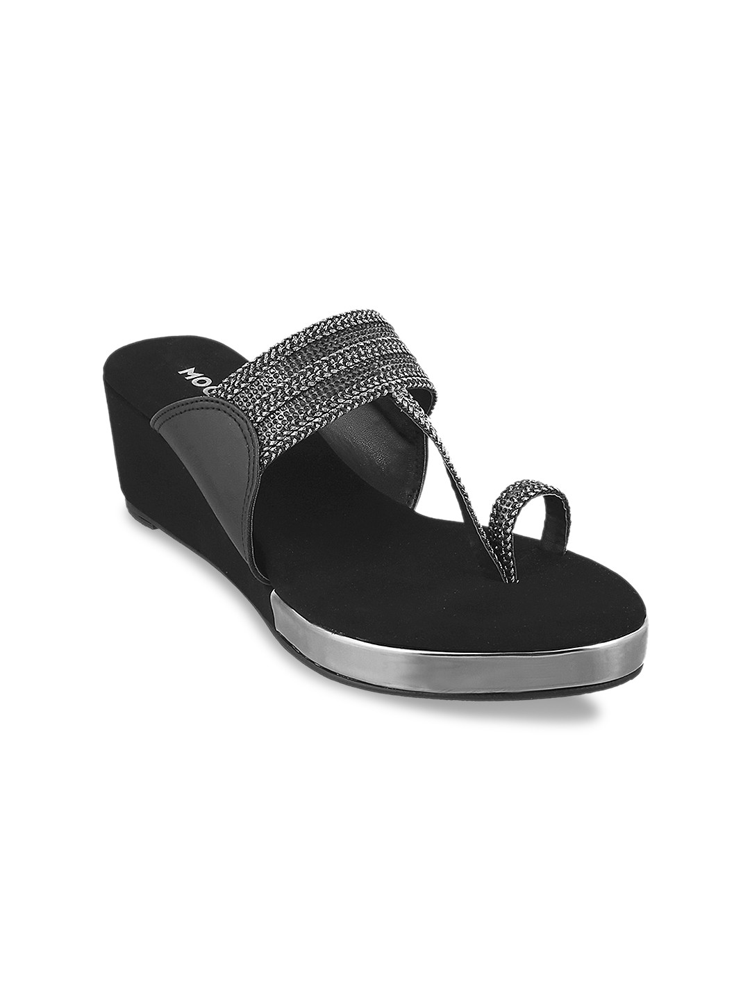 

Mochi Women Black Embellished Heels
