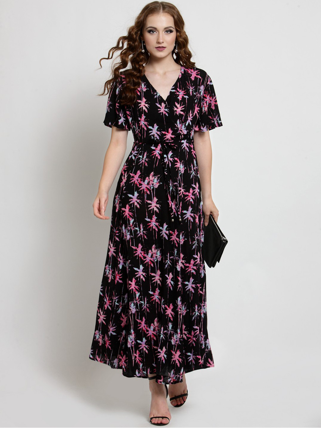

Sera Women Black Printed Maxi Dress