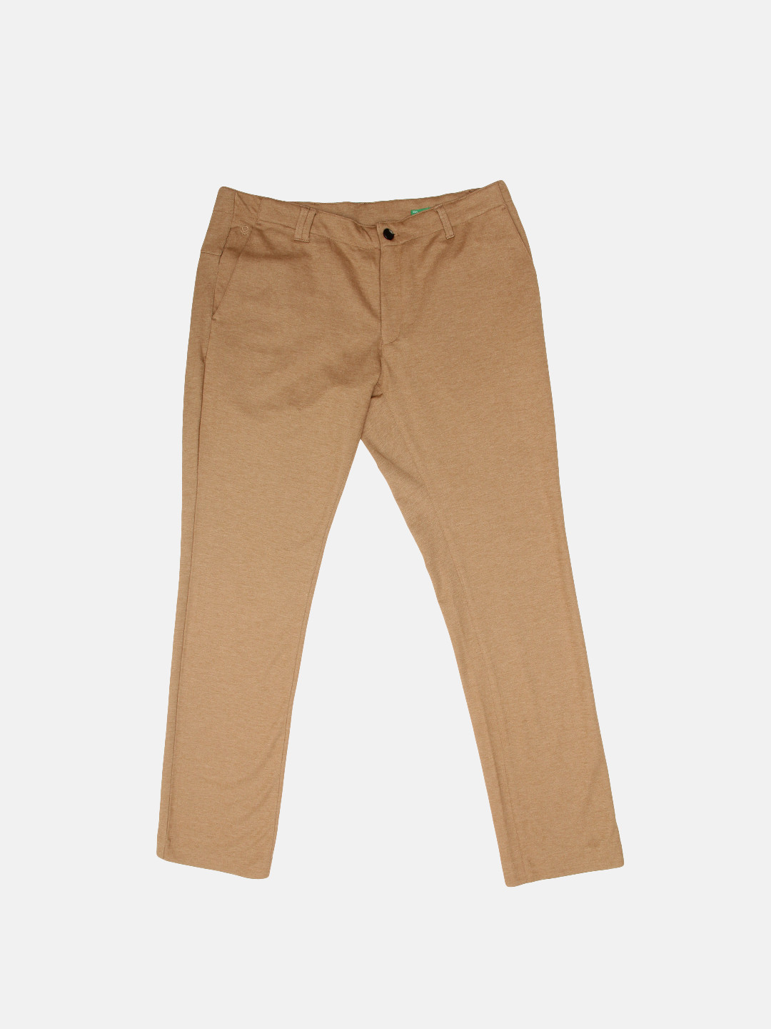 

United Colors of Benetton Men Khaki Slim Fit Solid Regular Trousers