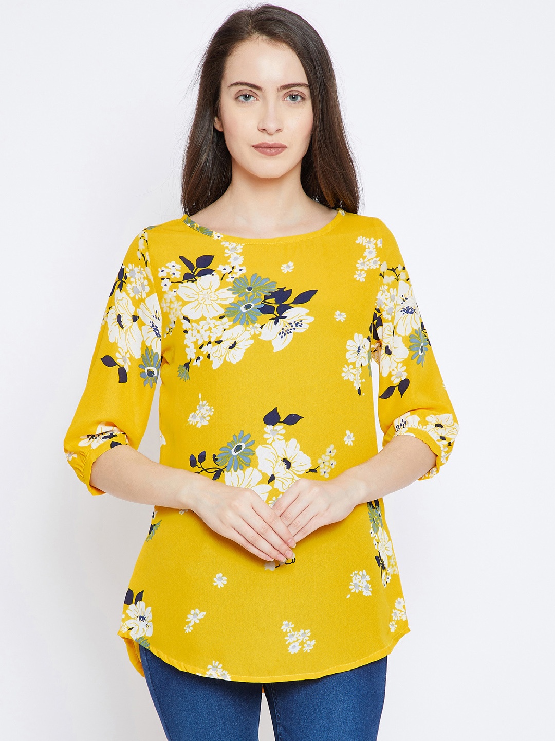 

Ruhaans Yellow Printed Tunic