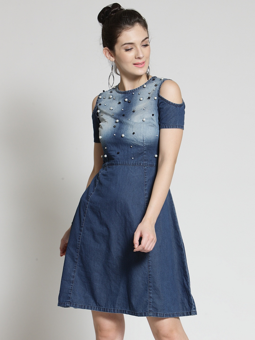 

plusS Studio Burgundy Ruffles Top, Blue