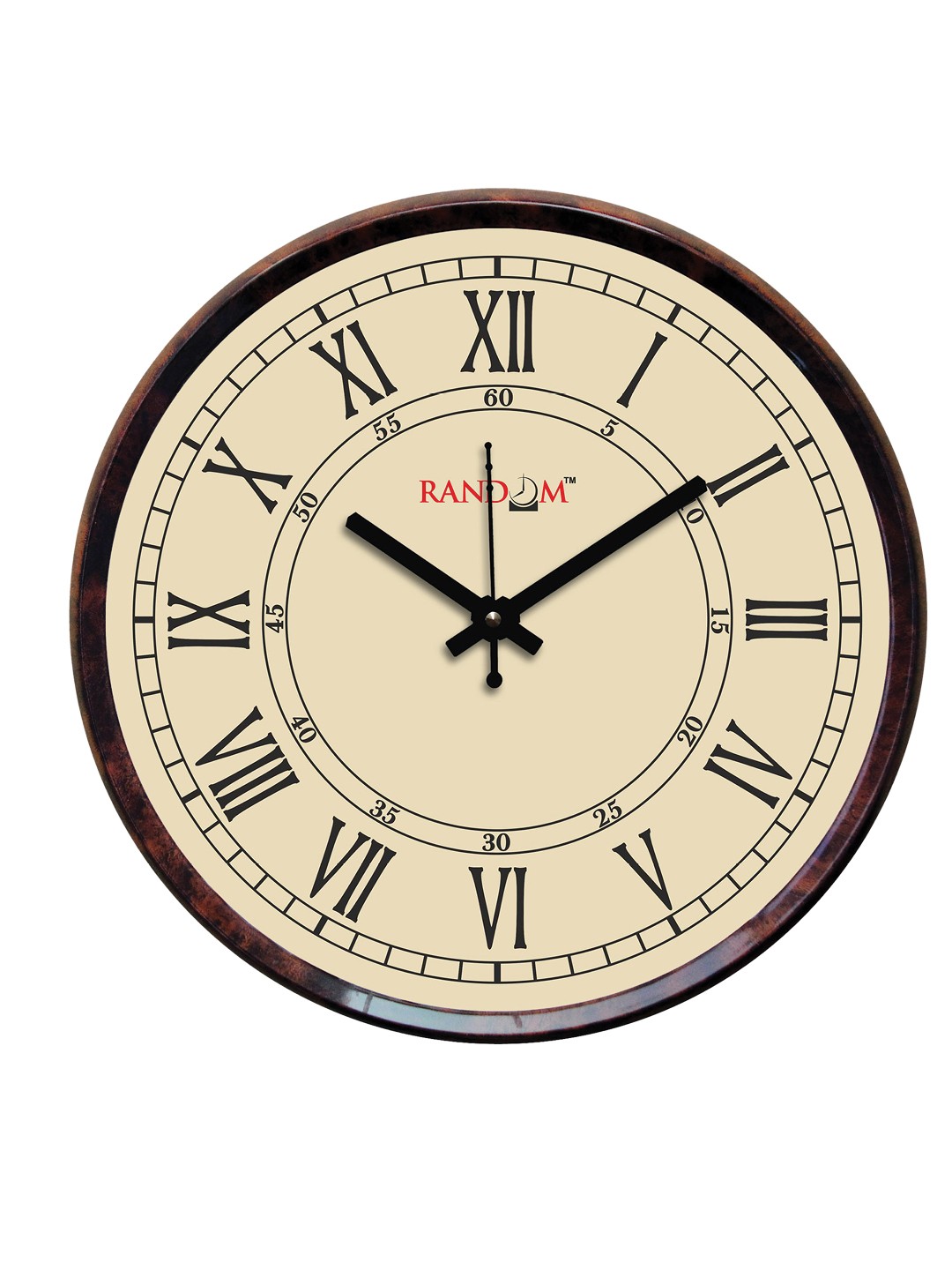 

RANDOM Beige Round Solid Analogue Wall Clock