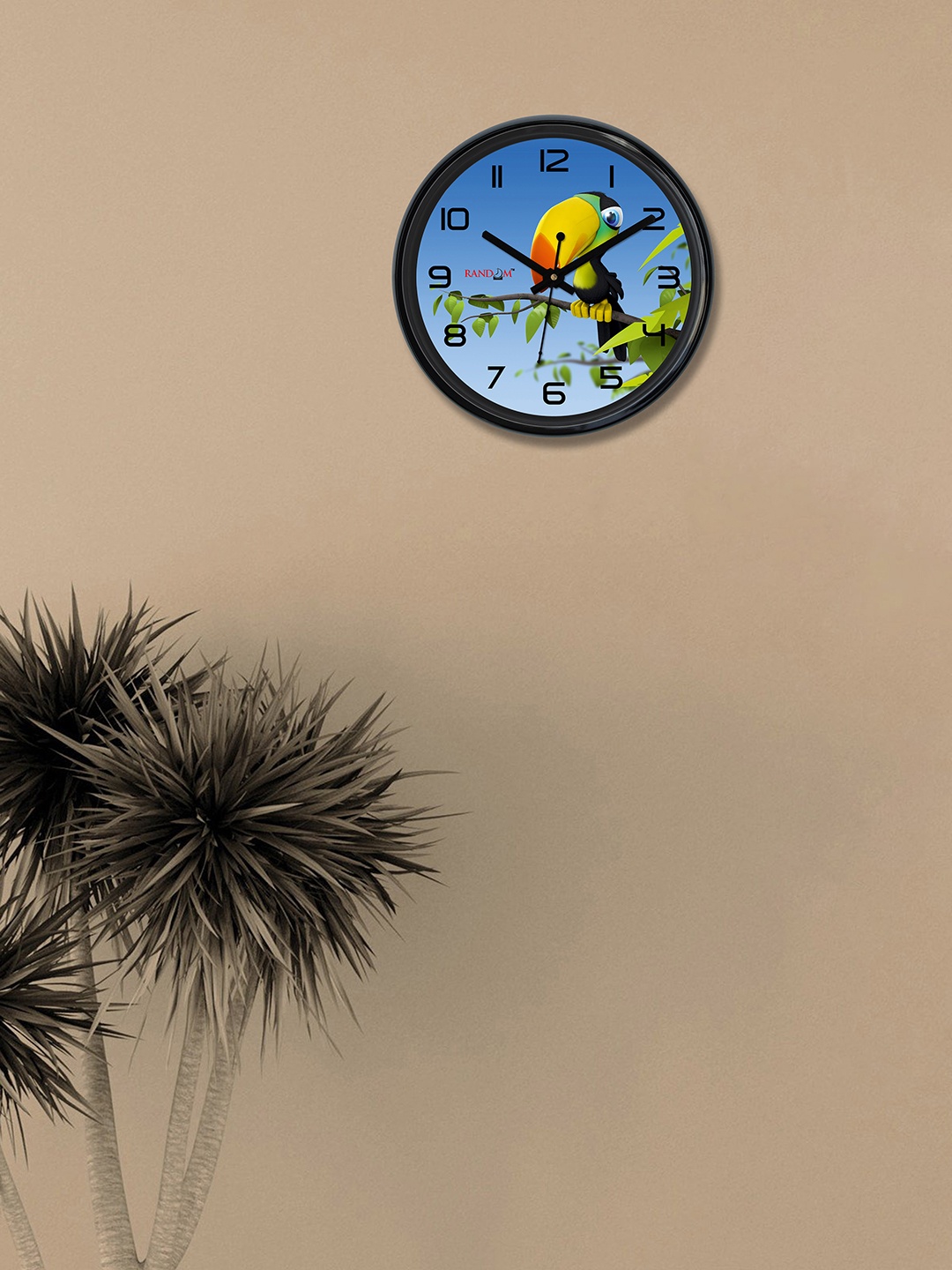 

RANDOM Blue & Black Round Printed Analogue Wall Clock