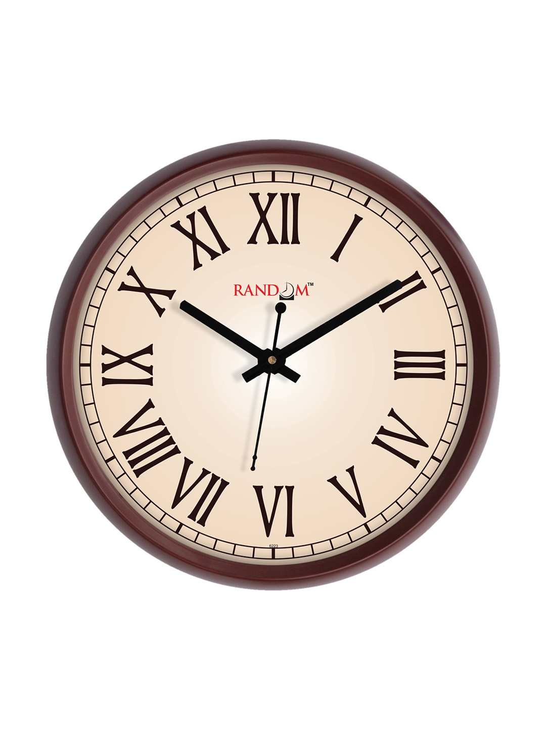 

RANDOM Cream-Coloured Round Solid Analogue Wall Clock