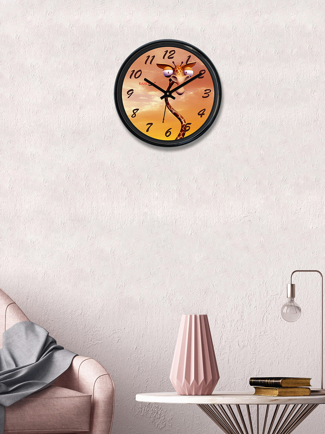 

RANDOM Orange Round Printed Analogue Wall Clock