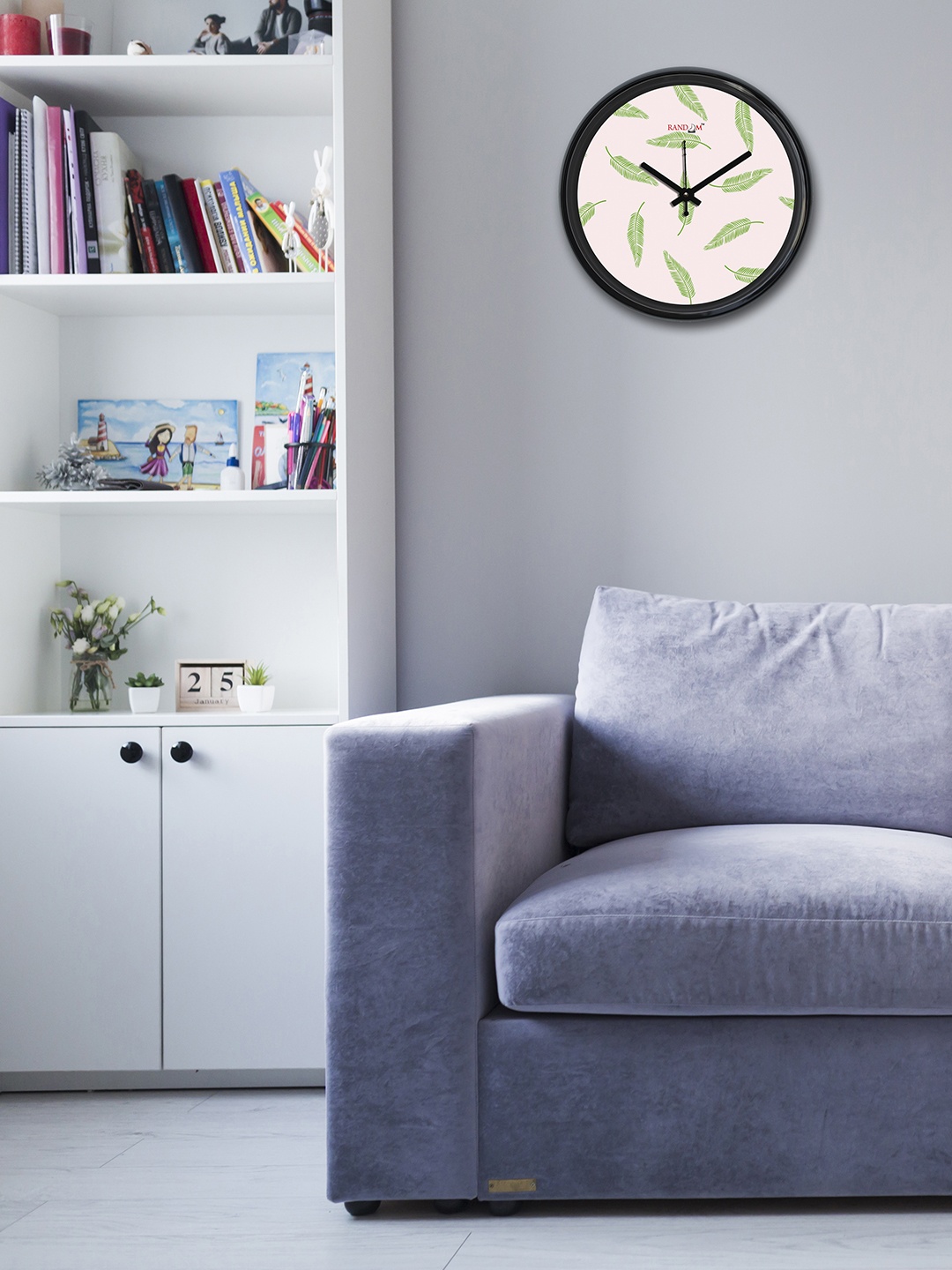 

RANDOM Beige Round Printed Analogue Wall Clock