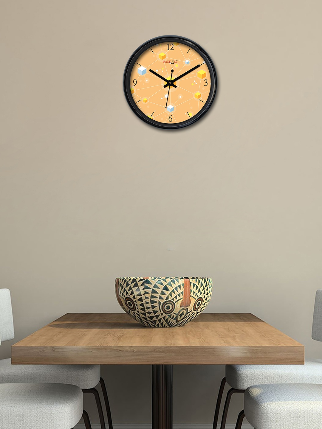 

RANDOM Orange Round Printed Analogue Wall Clock