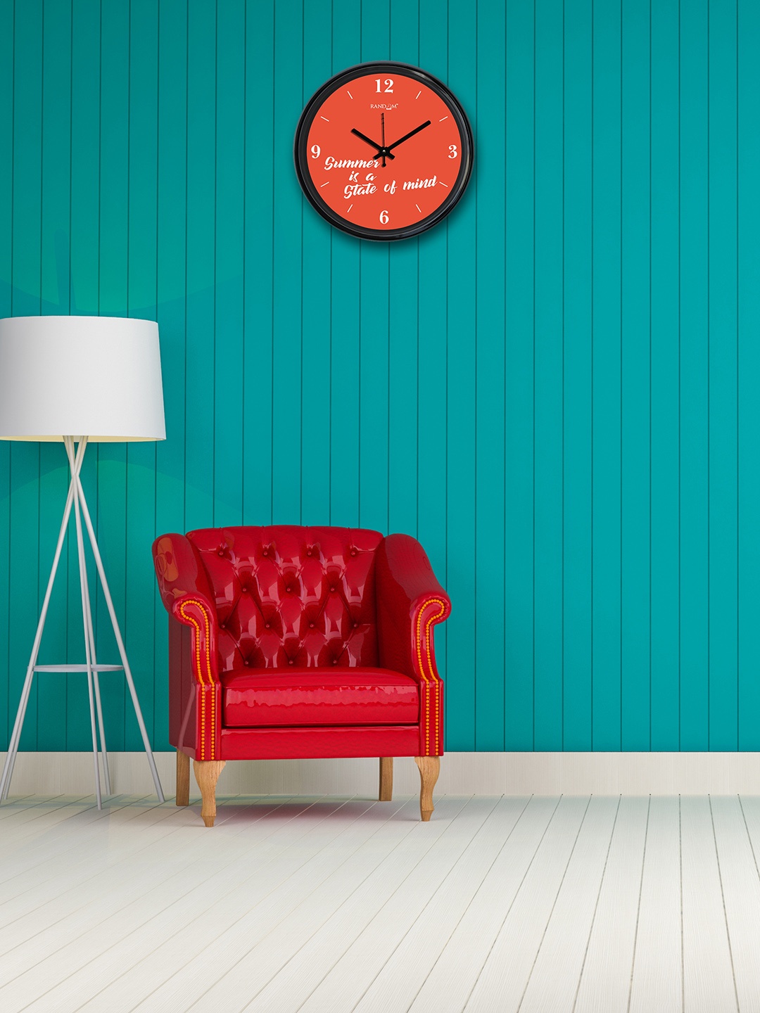 

RANDOM Red & Black Round Printed Analogue Wall Clock