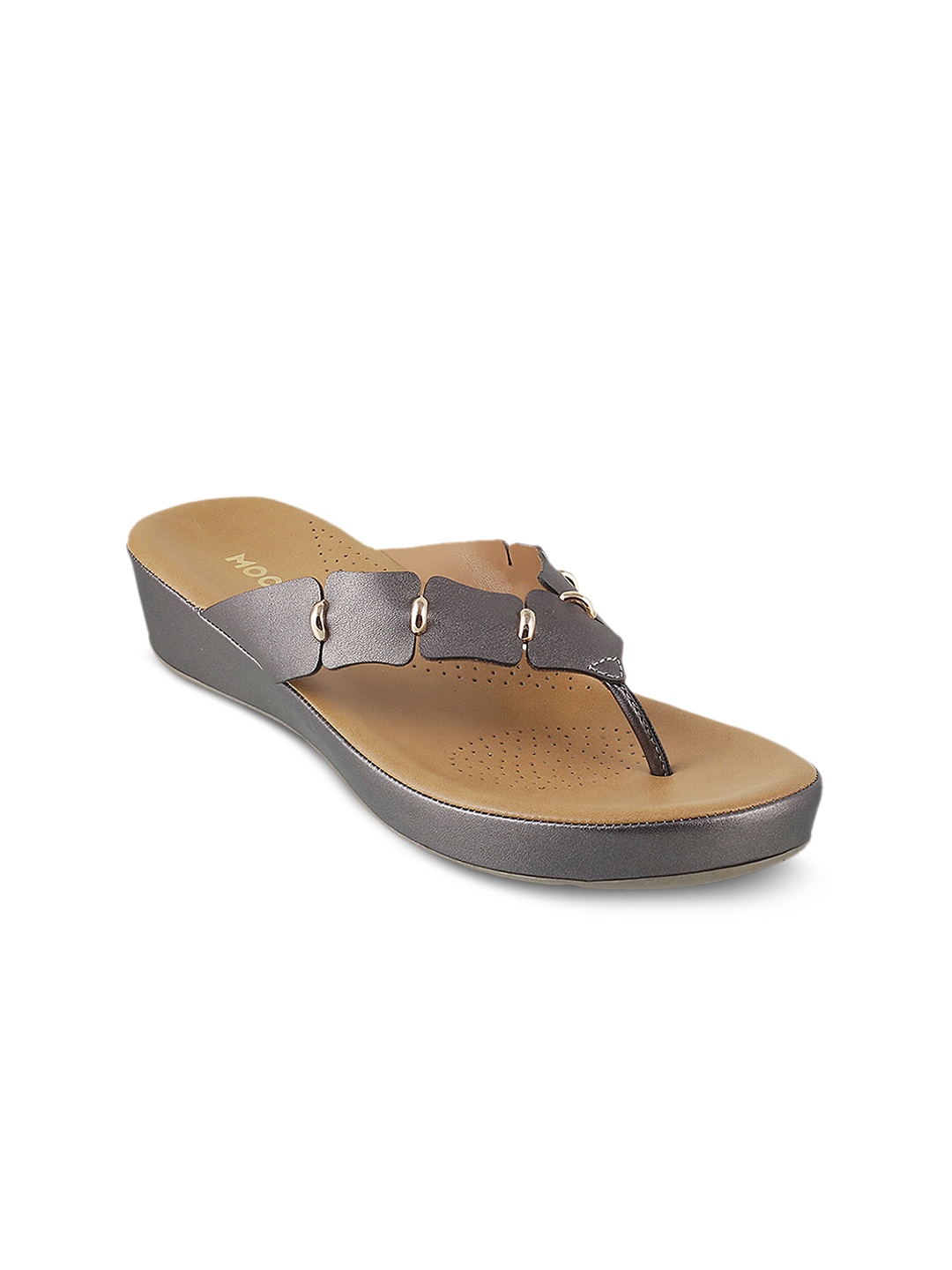 

Mochi Women Taupe Solid Sandals