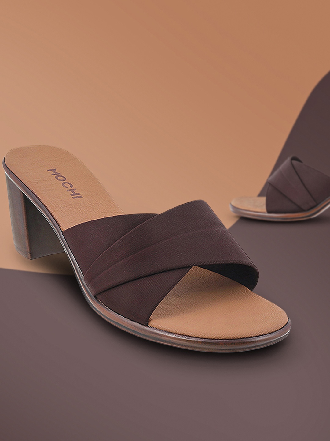 

Mochi Women Brown Solid Heels