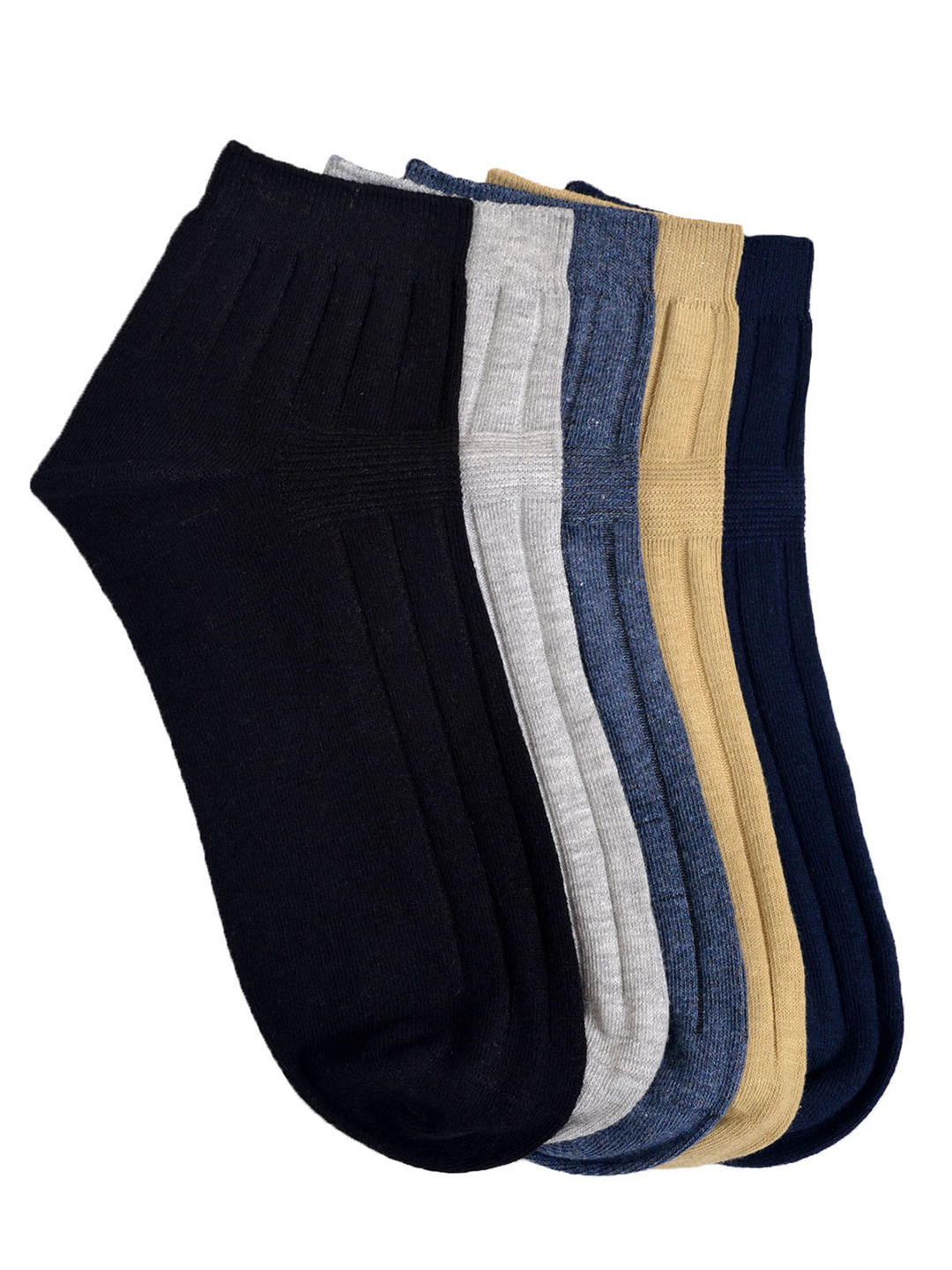 

MARC Men Pack of 5 Ankle-Length Socks, Multi