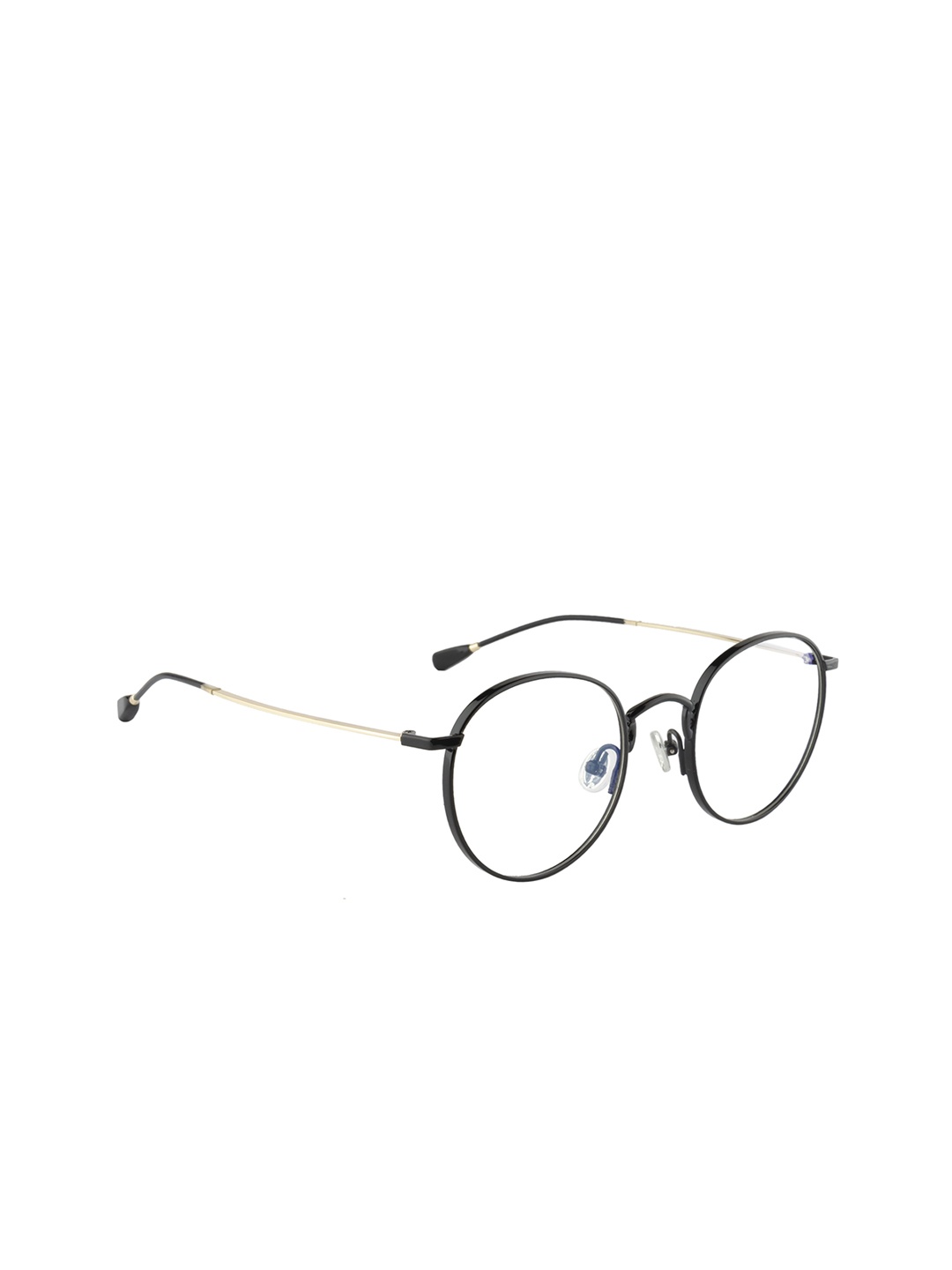 

Clark N Palmer Unisex Black & Gold-Toned Solid Full Rim Oval Frames CNP-S22133-C7