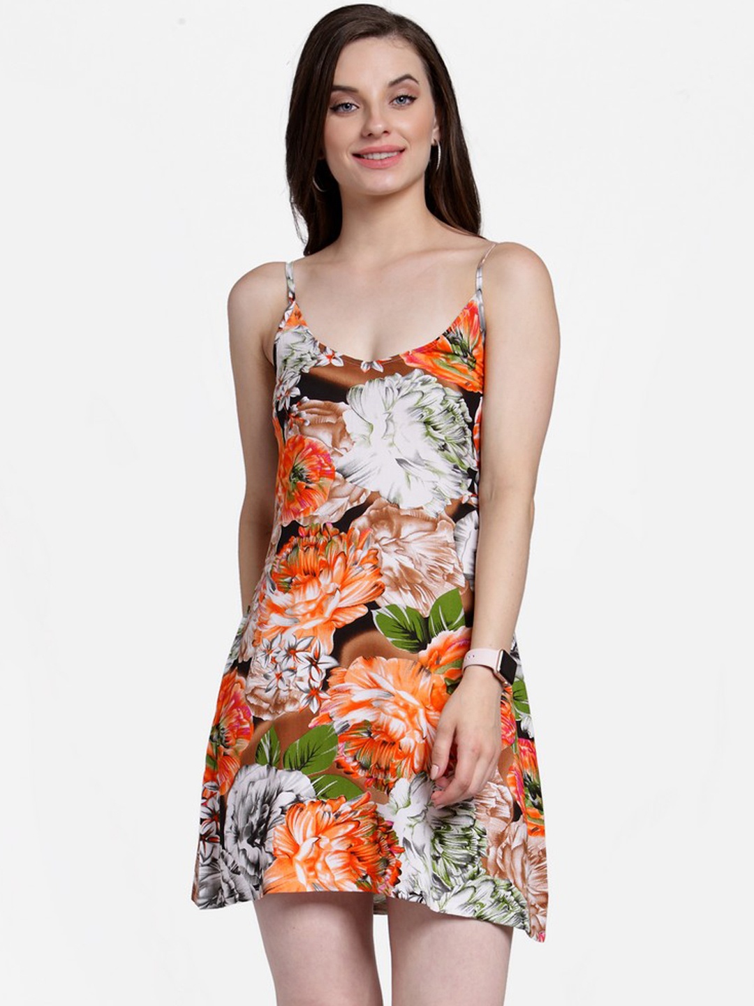 

Cation Women Multicoloured Printed A-Line Dress, Multi