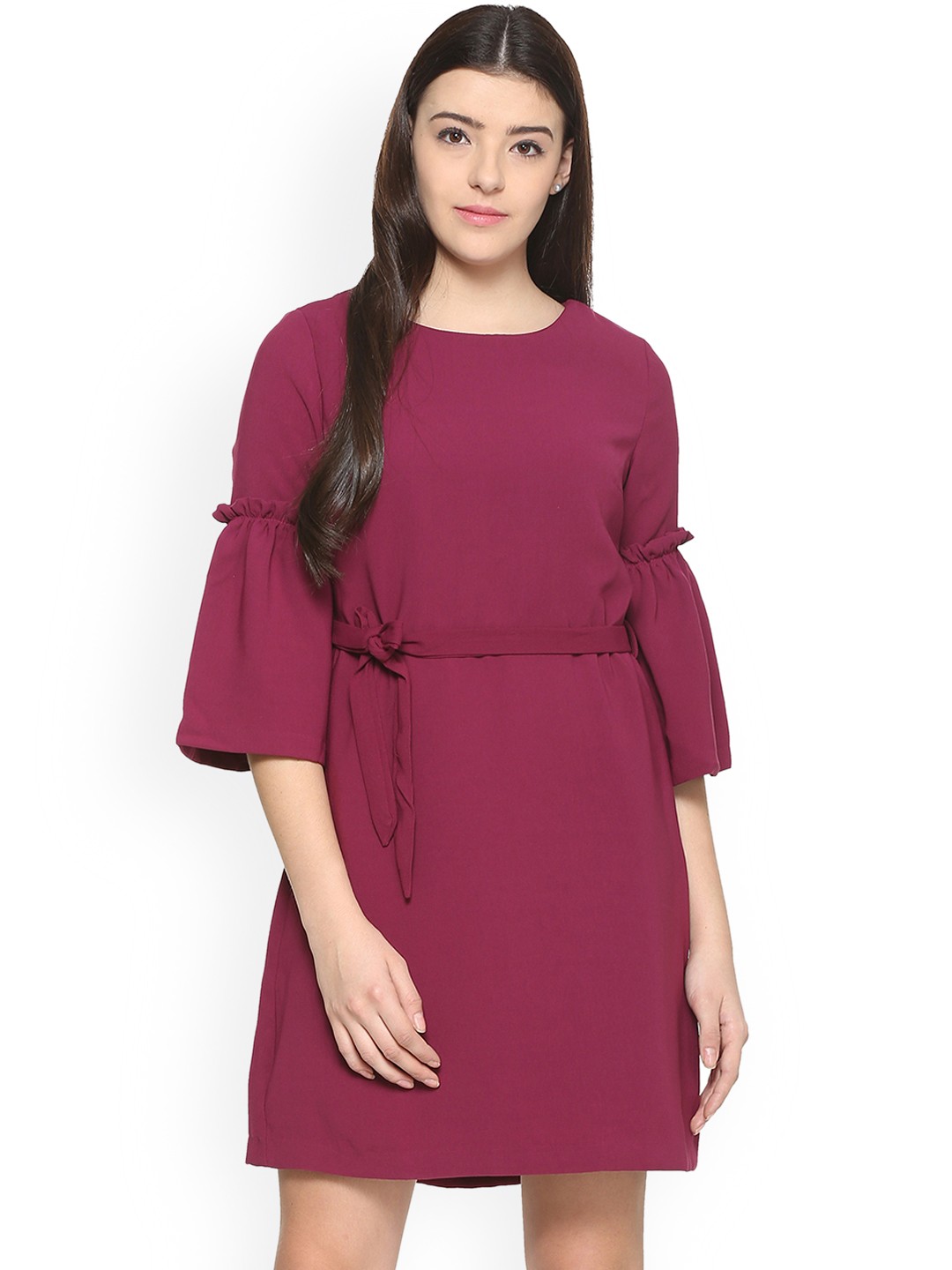 

Allen Solly Woman Magenta Solid A-Line Dress