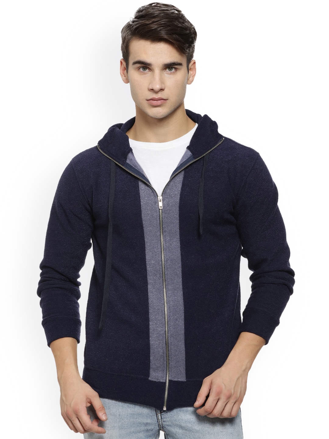

Campus Sutra Men Blue Solid Bomber