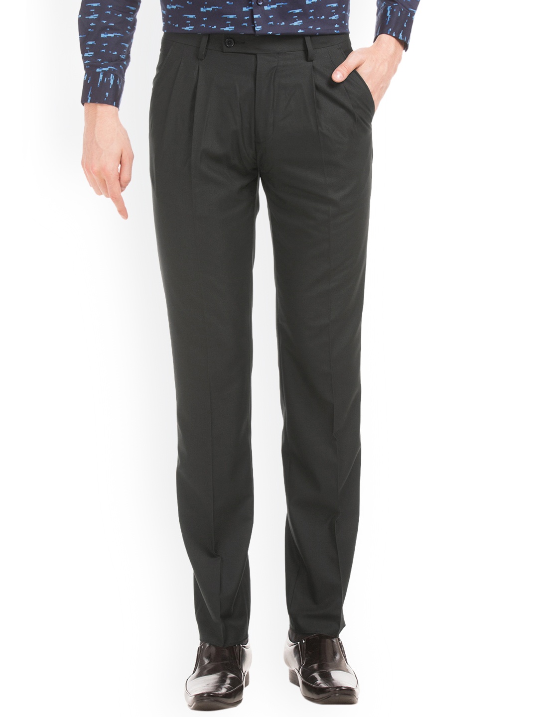 

Arrow Men Black Regular Fit Solid Formal Trousers