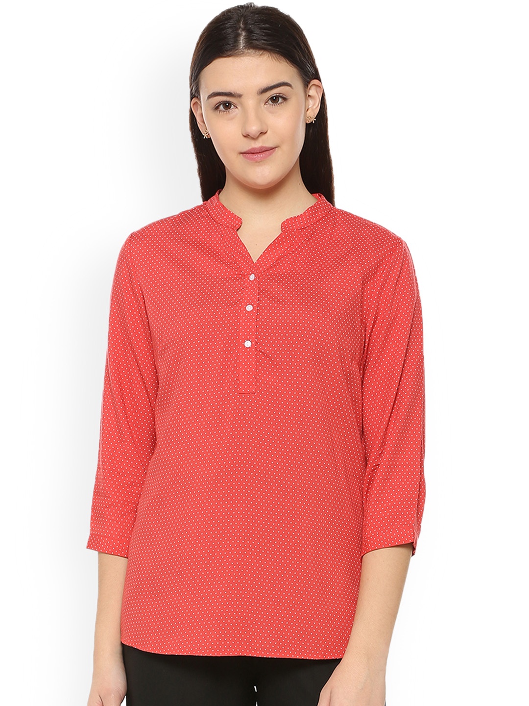 

Van Heusen Women Rust Printed Top