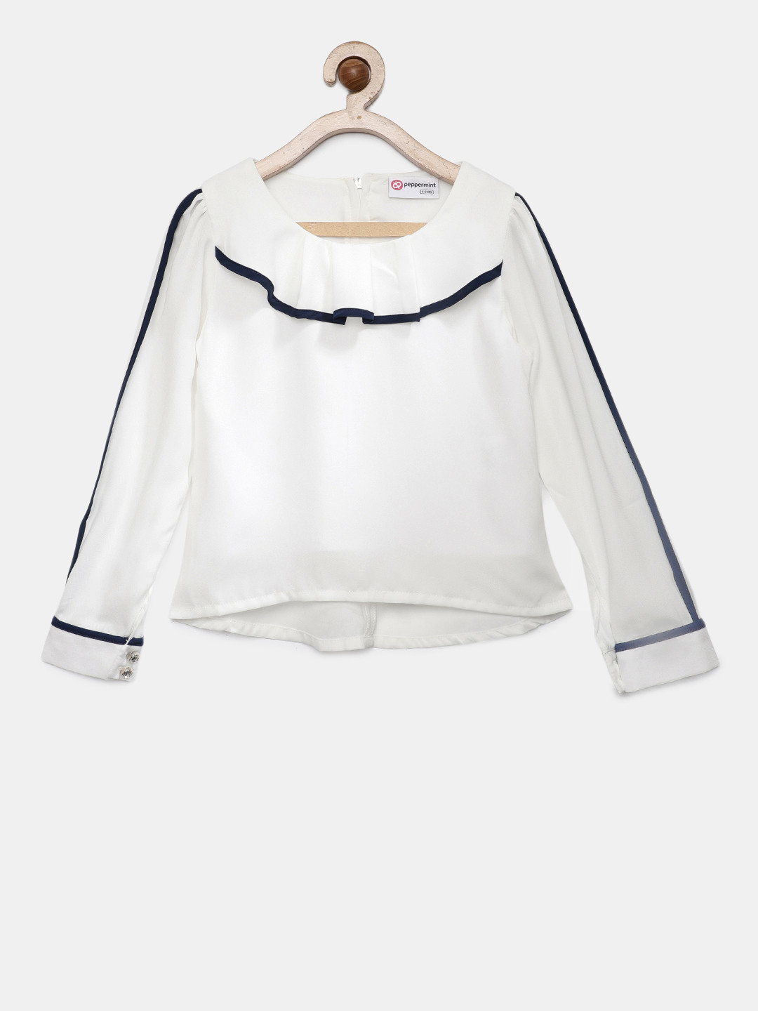 

Peppermint Girls Off-White High-Low Top